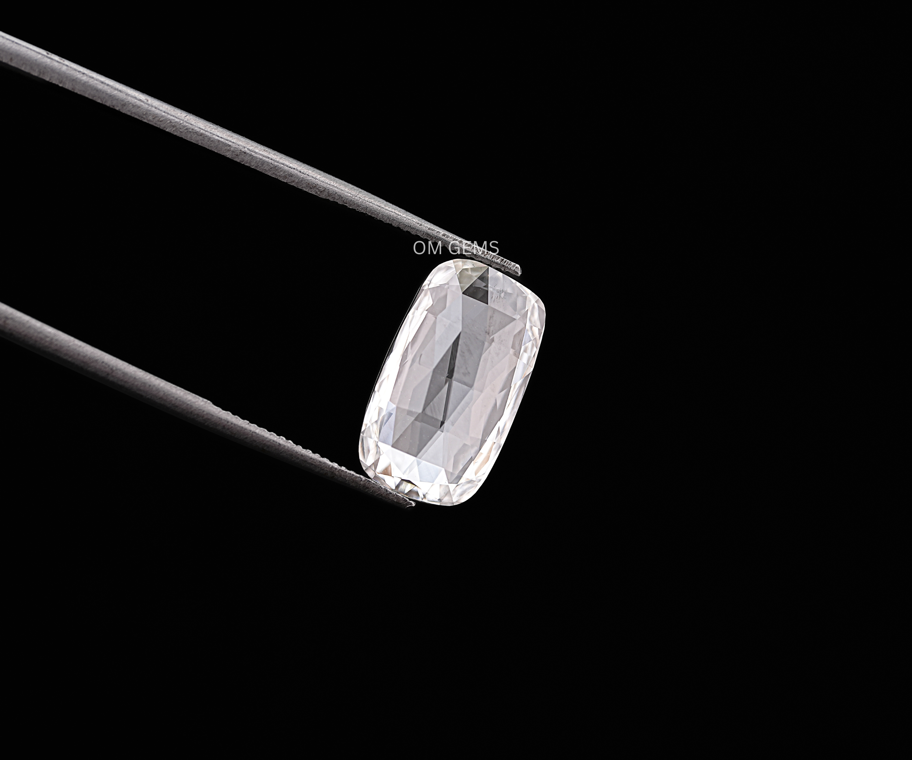 Lab Grown Rose Cut Elongated Cushion Diamond
