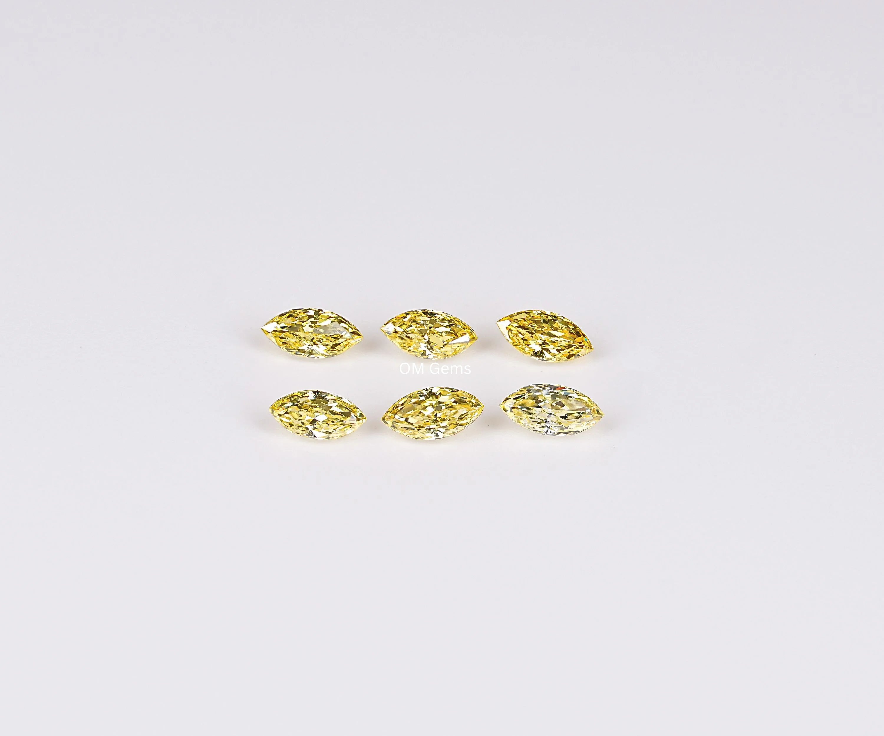 2.50 X 1.25 MM Yellow Marquise Shaped Melee Diamond