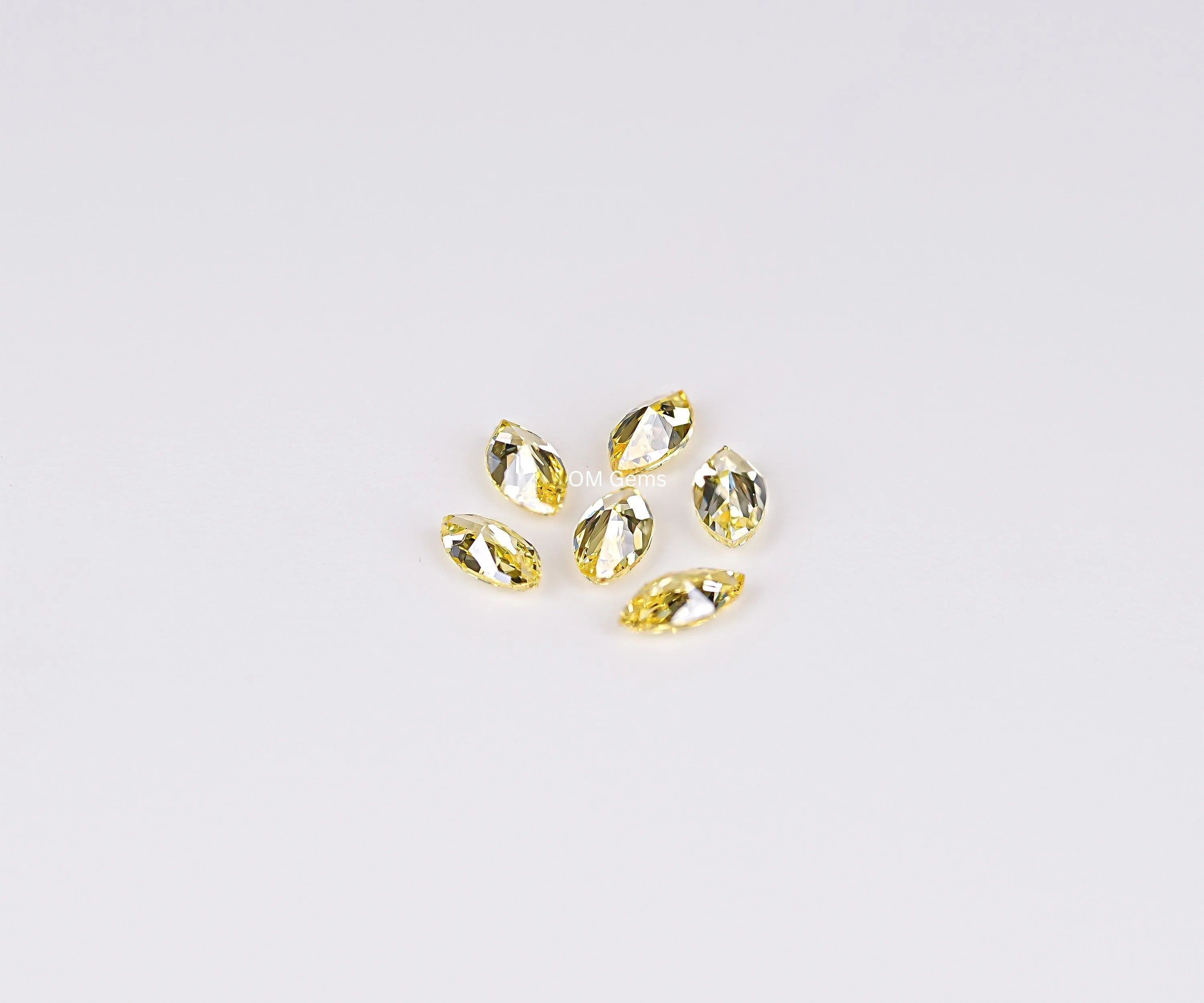 2.50 X 1.25 MM Yellow Marquise Shaped Melee Diamond