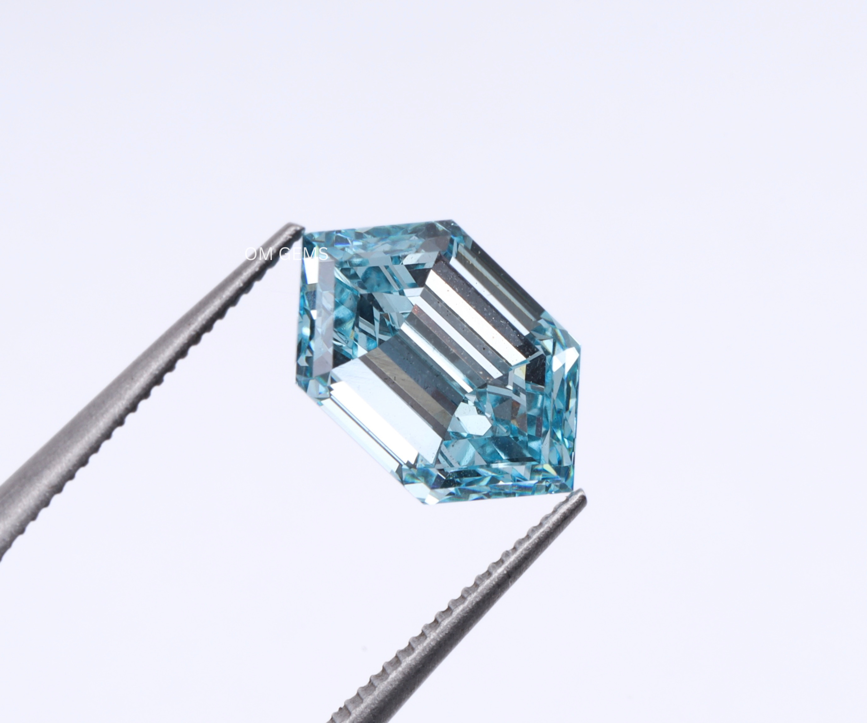2 CT Blue Hexagon Lab Grown Diamond
