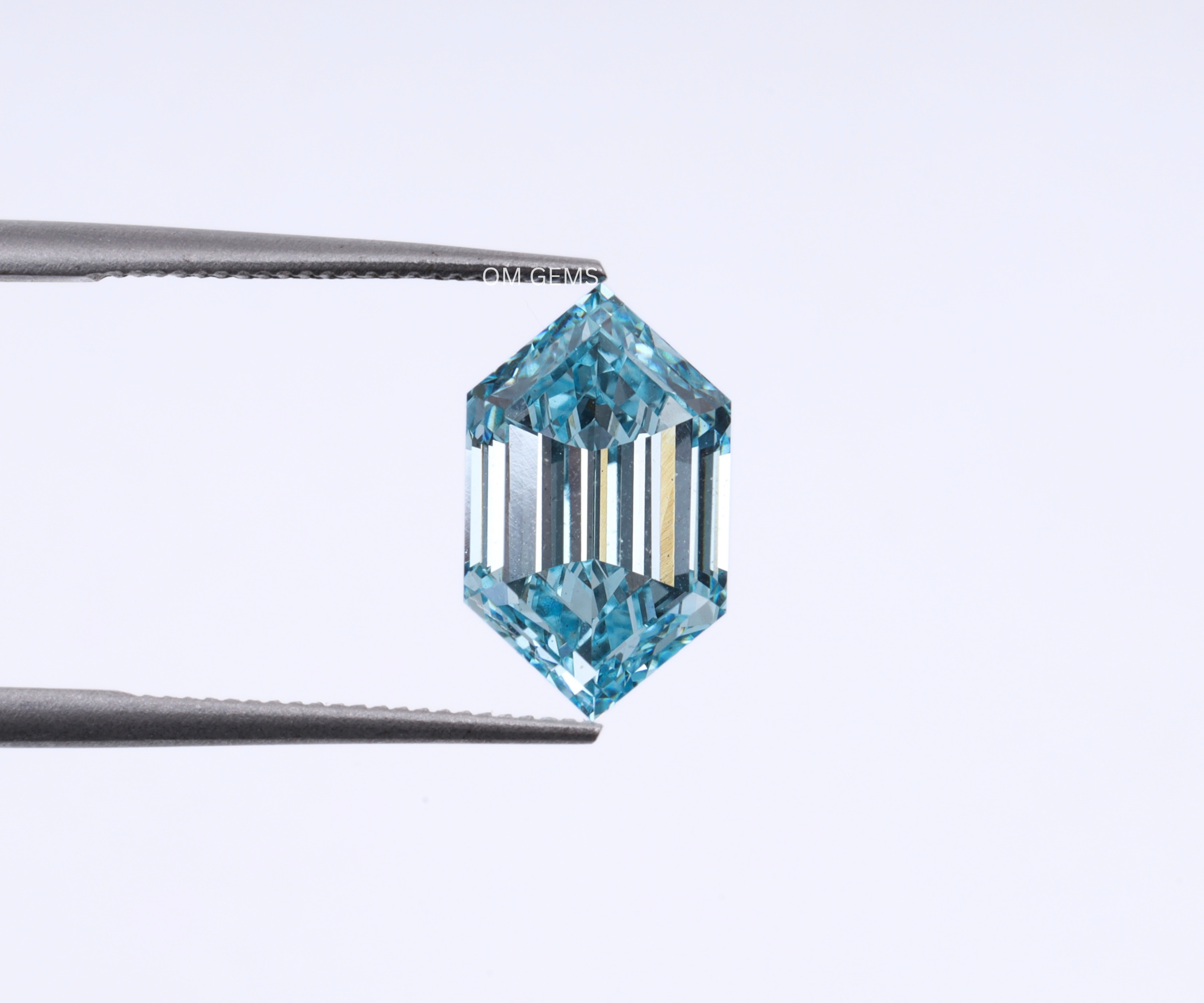 2 CT Blue Hexagon Lab Grown Diamond