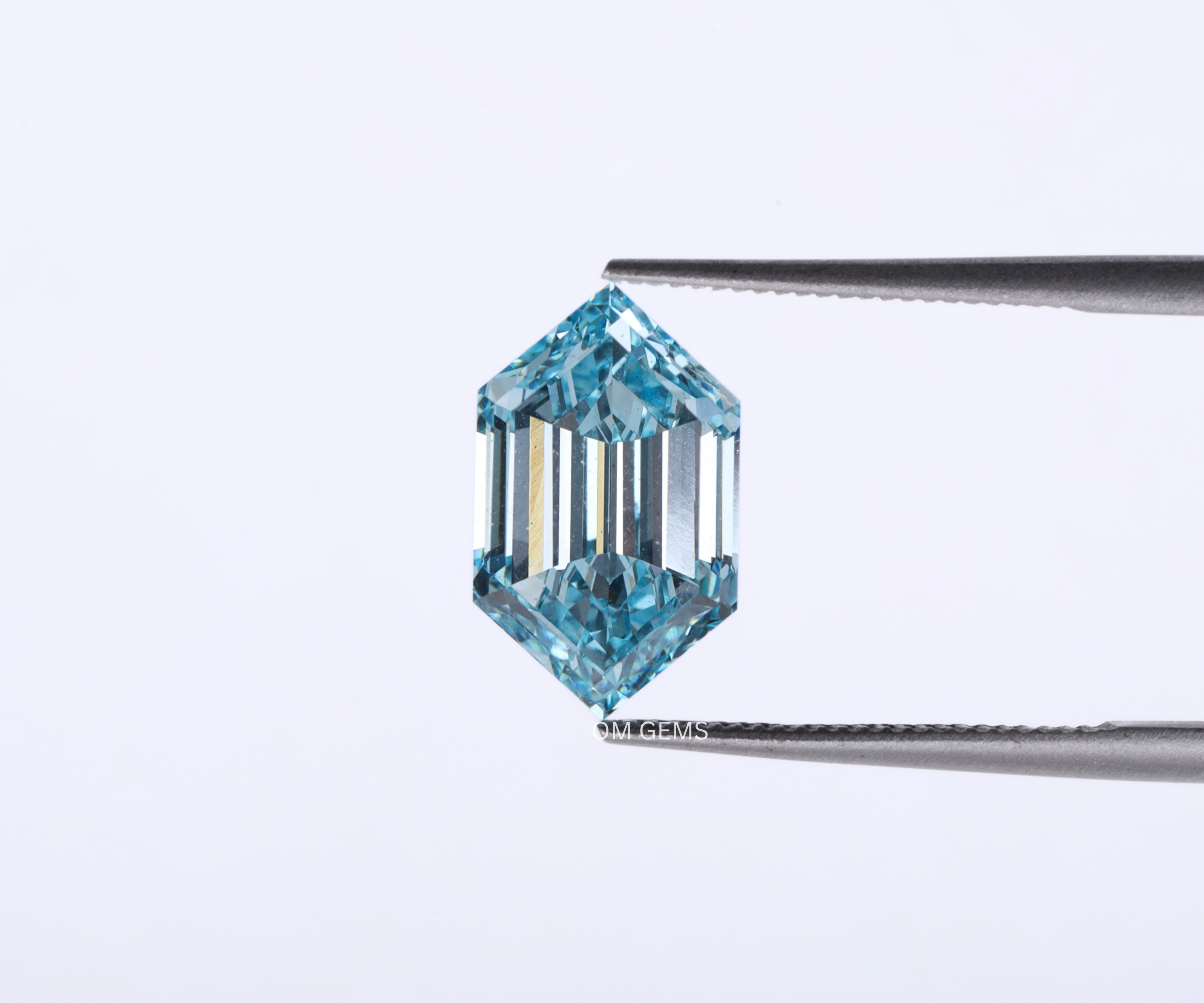2 CT Blue Hexagon Lab Grown Diamond