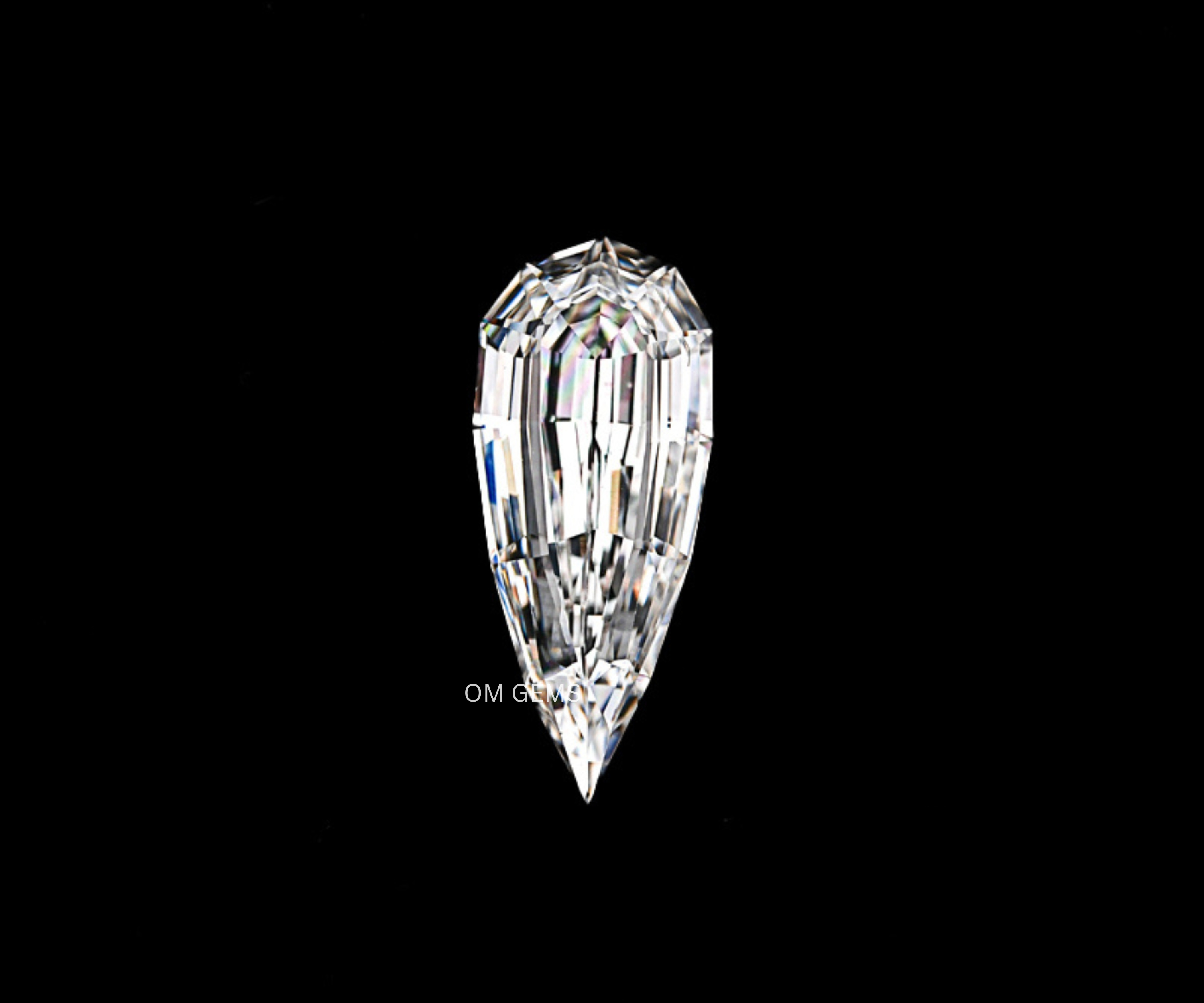 3.00 CT Step Cut Pear Lab Grown Diamond