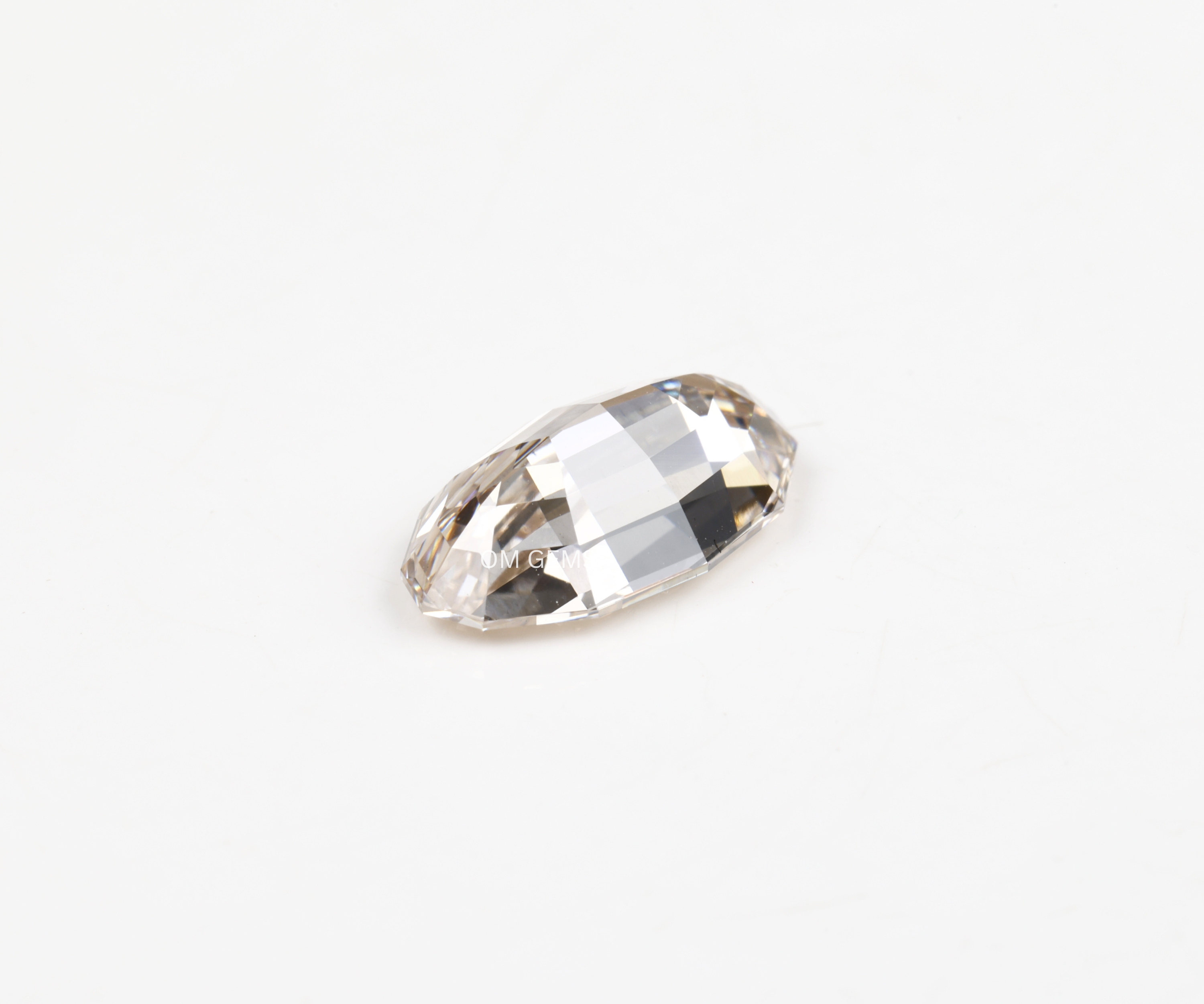3.02 CT Champagne Lab Grown Step Cut Oval Diamond