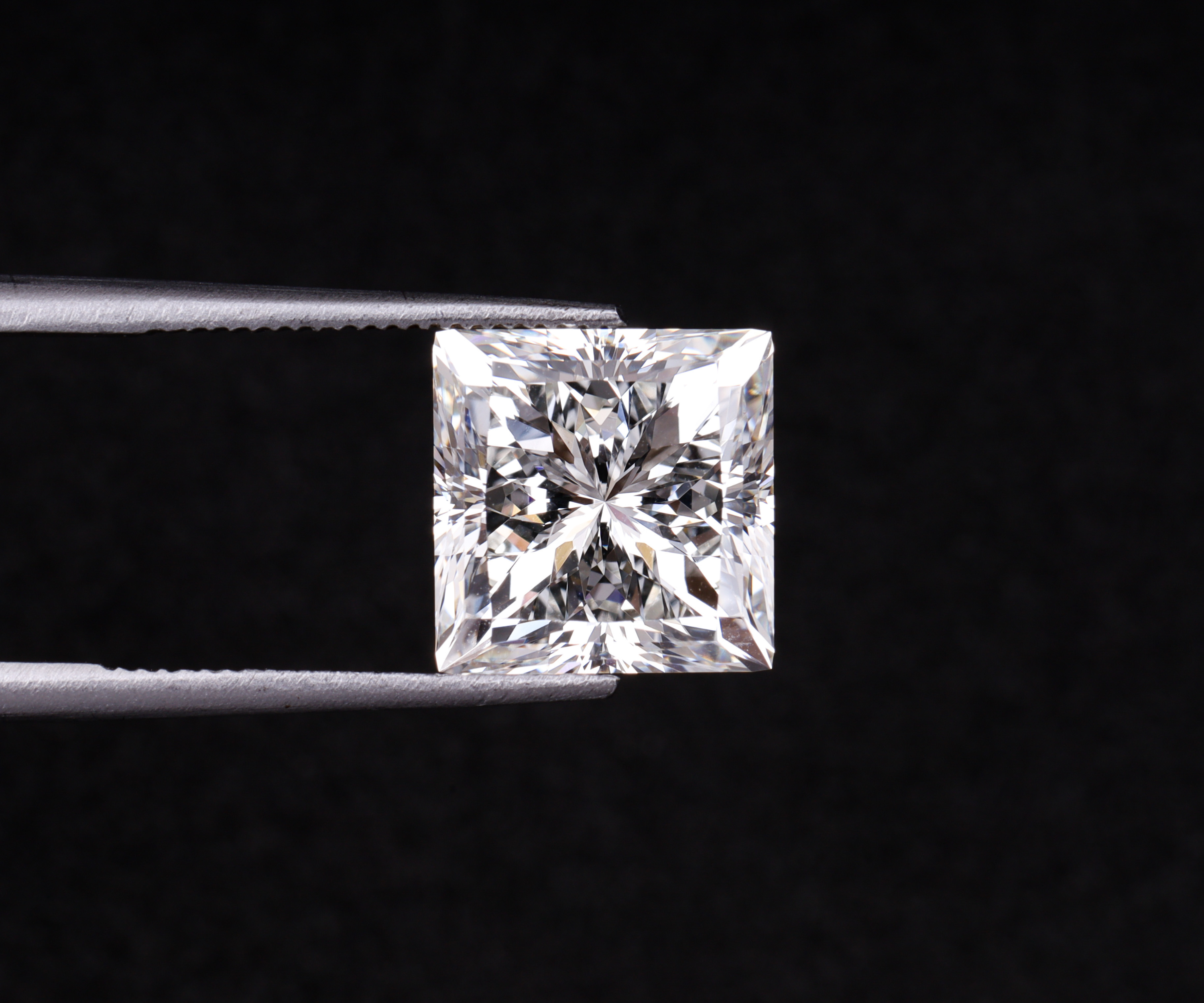 3.47 CT Princess Cut Loose Lab Grown Diamond