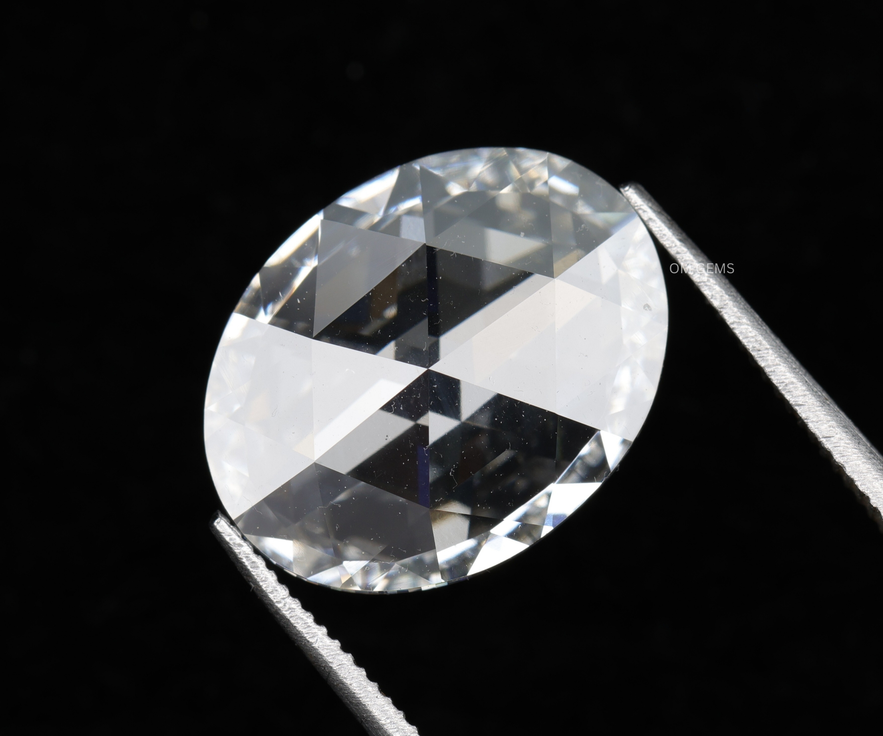 Rose Cut Oval Lab Grown Diamond