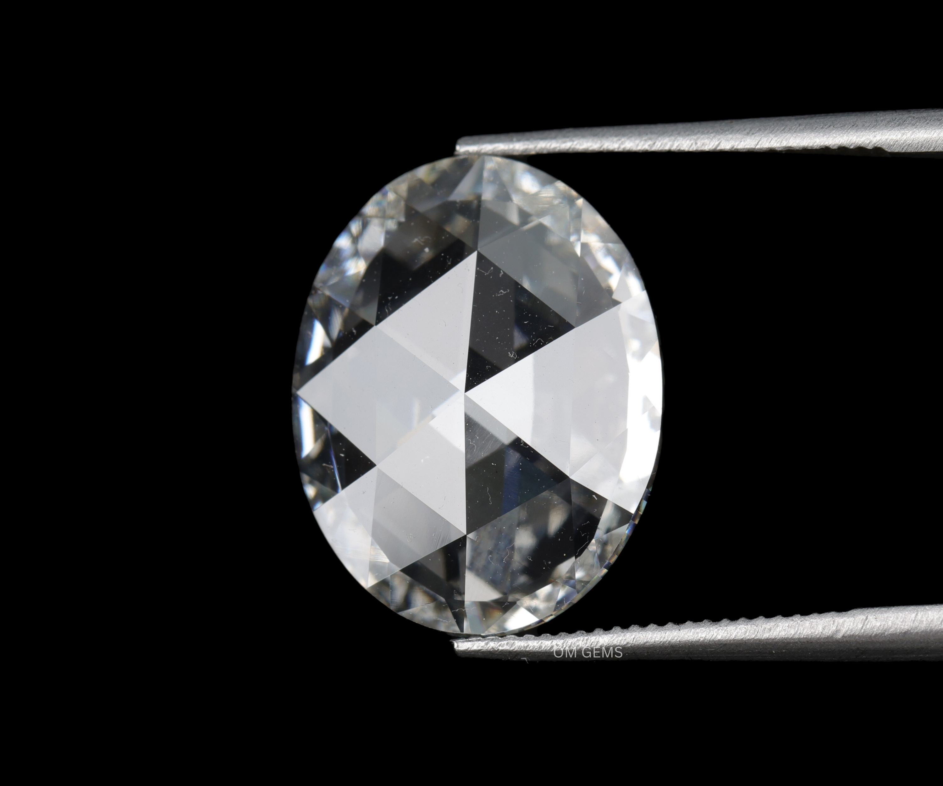 Rose Cut Oval Lab Grown Diamond