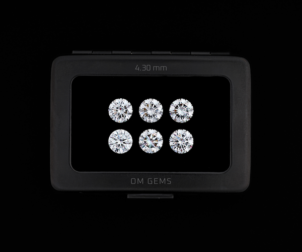 4.30mm Round Melee Loose Lab Grown CVD Diamond E Color VVS2 Clarity