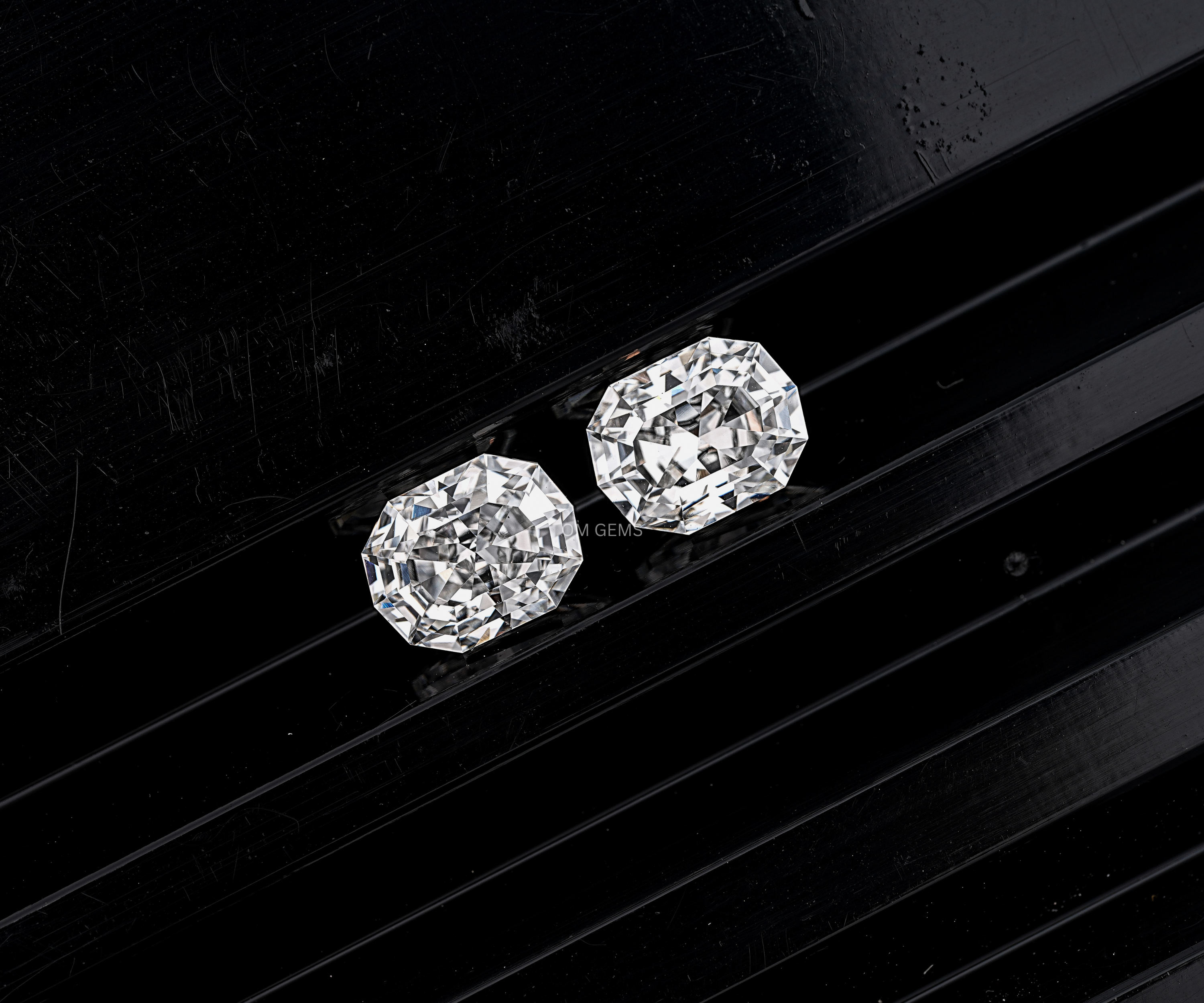 Matching Step Cut Oval Lab Grown Diamond Pair