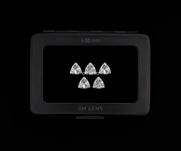 4.00mm Trillion Shape Melee Loose Lab Grown CVD Diamond DEF Color VVS VS Clarity