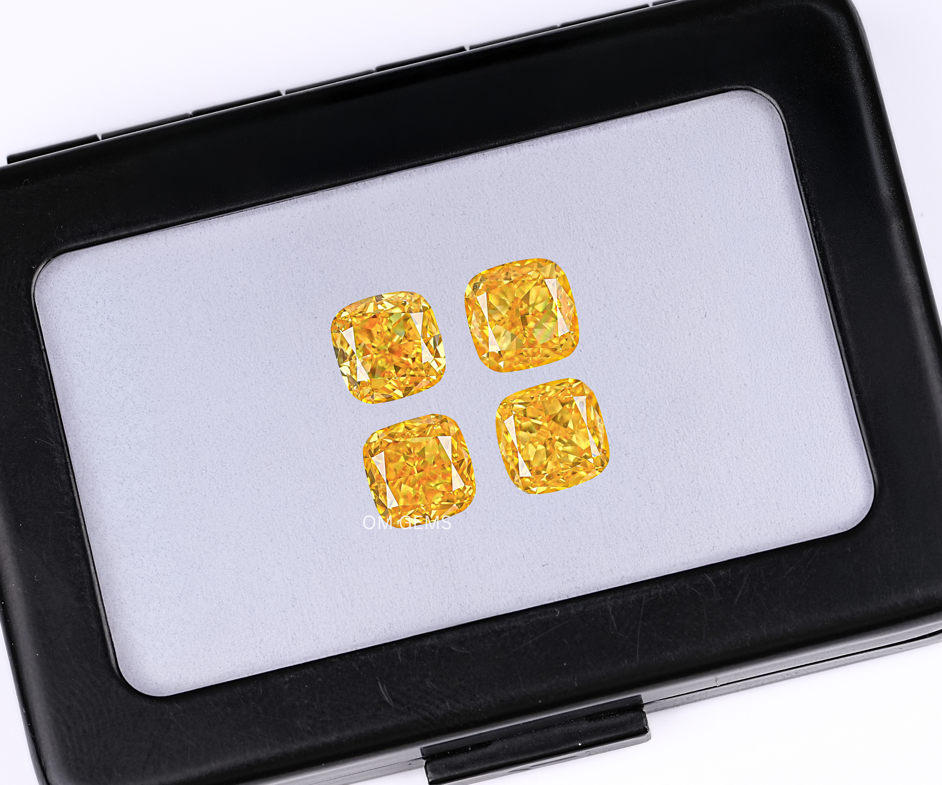 Yellow cushion Lab Grown Diamond