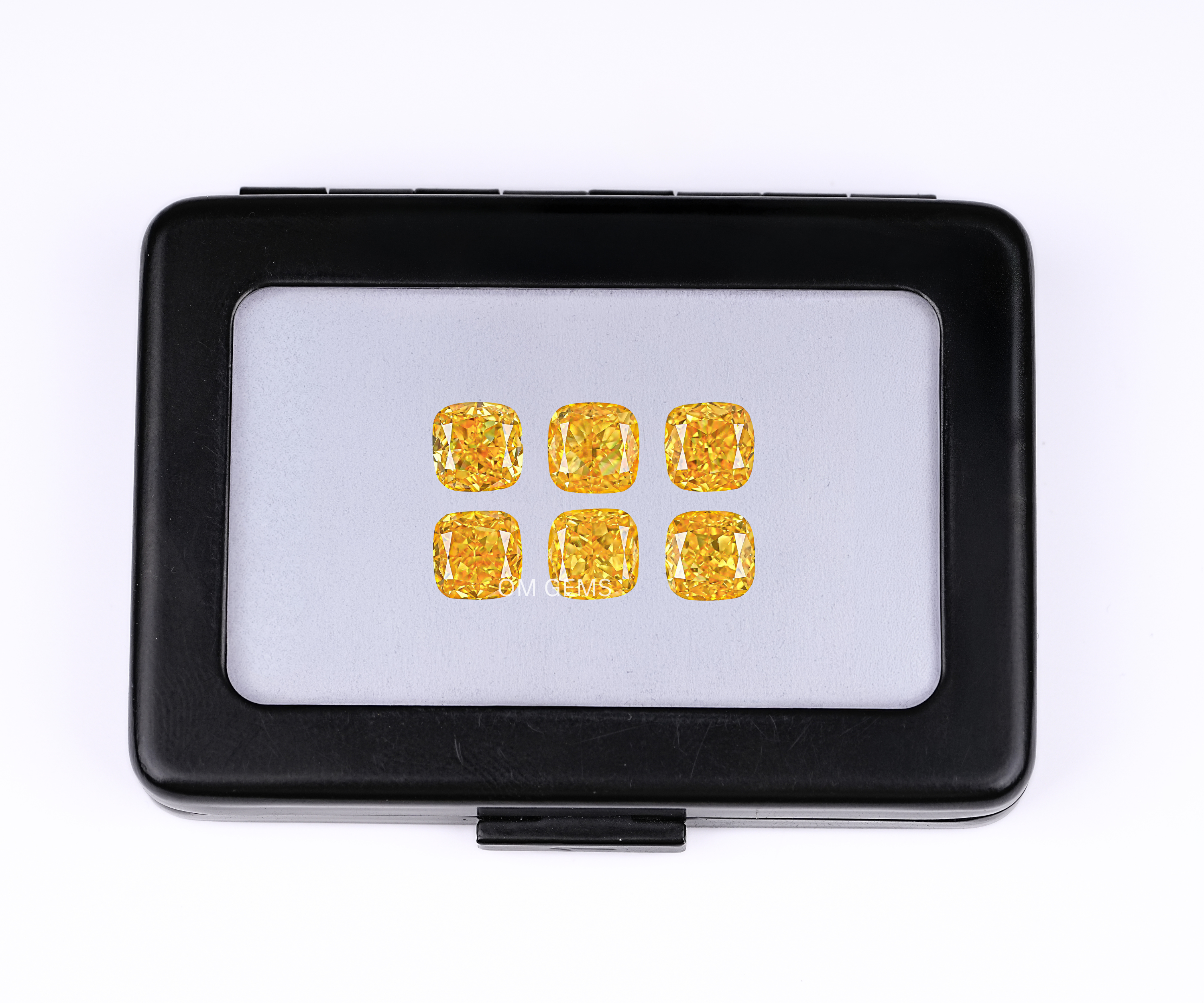 Yellow cushion Lab Grown Diamond