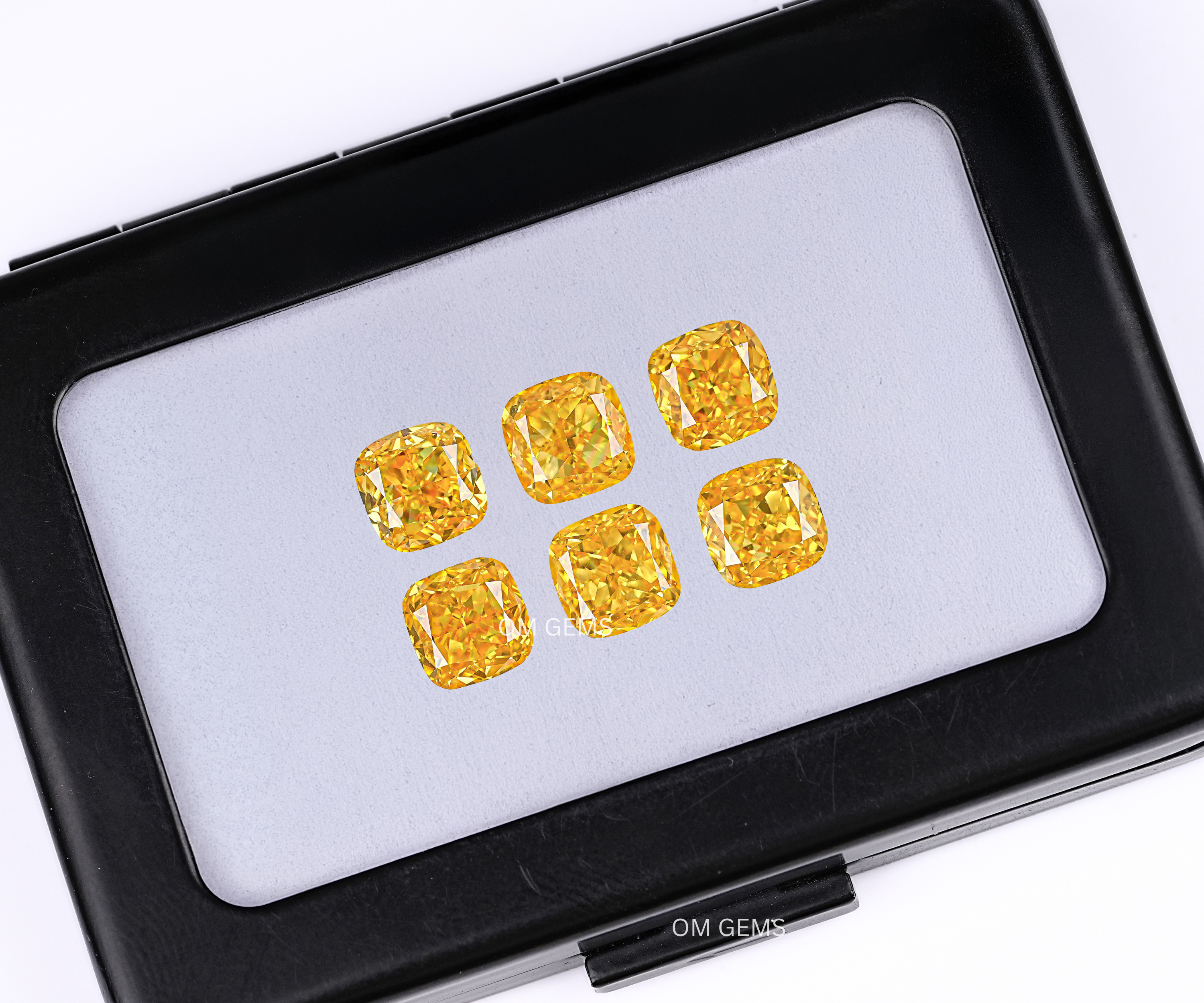 Yellow cushion Lab Grown Diamond