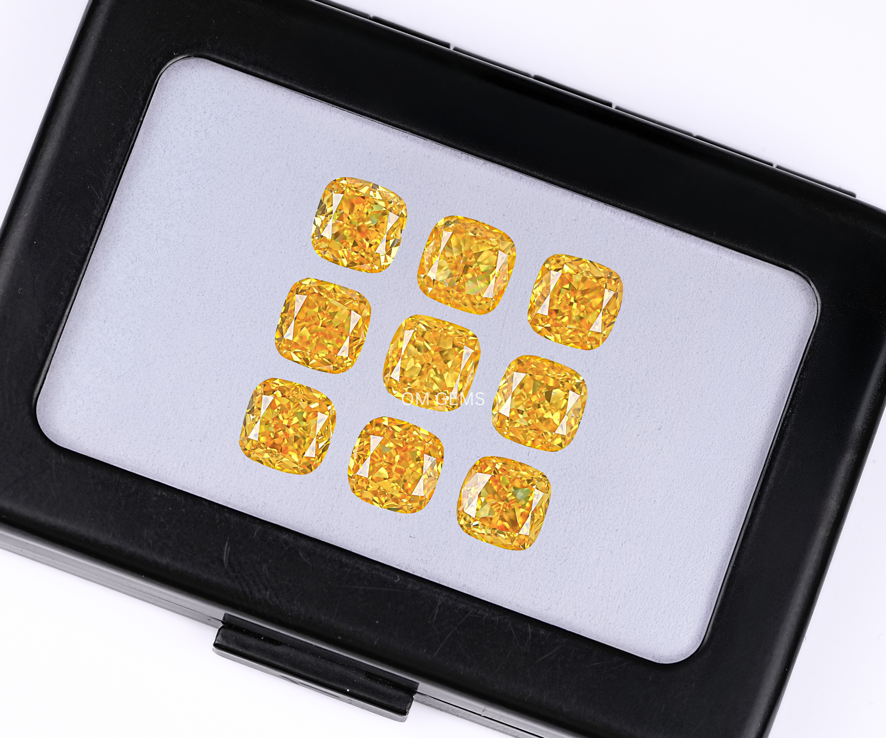 Yellow cushion Lab Grown Diamond