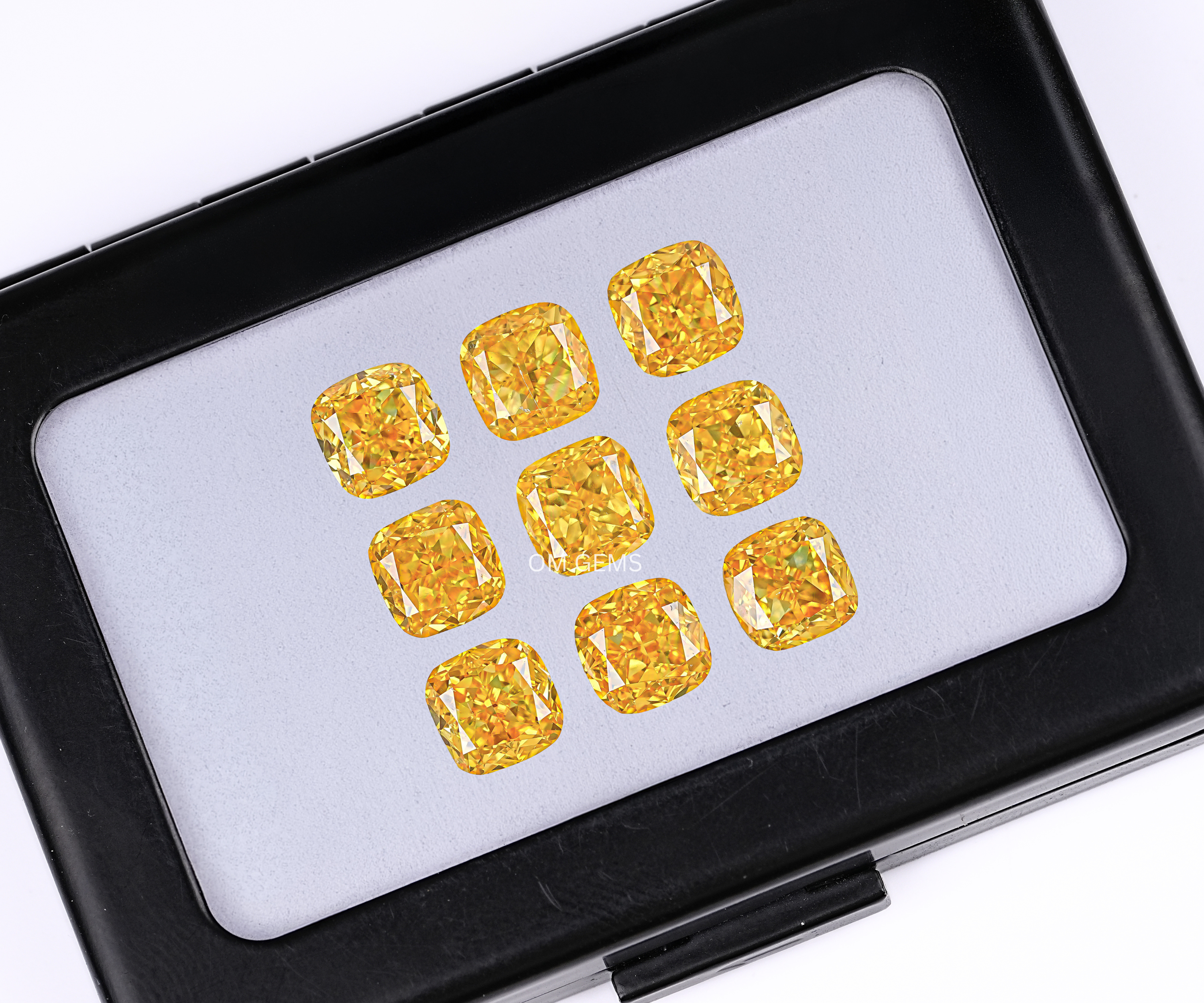 Yellow cushion Lab Grown Diamond