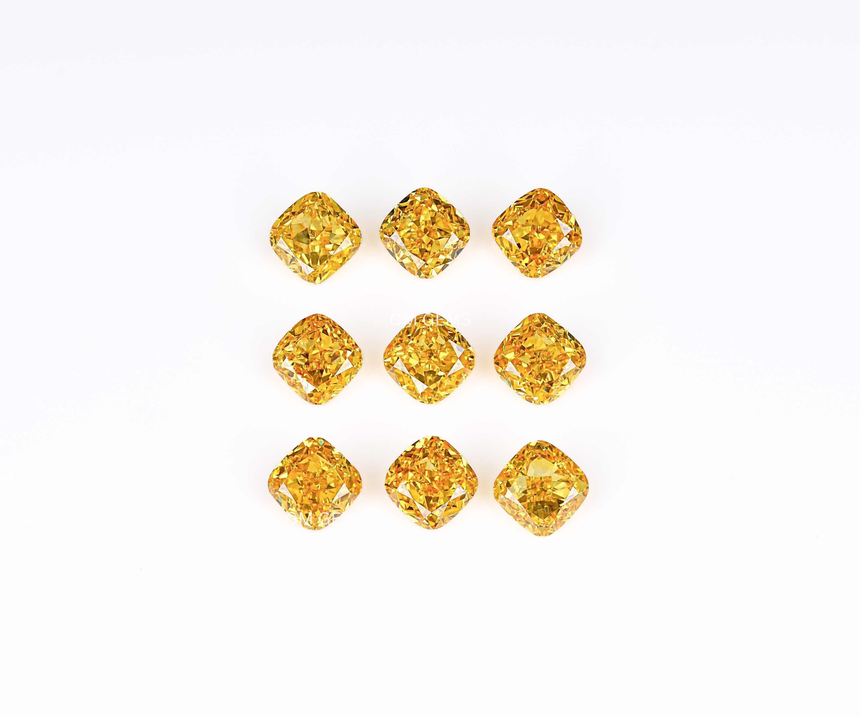 Yellow cushion Lab Grown Diamond