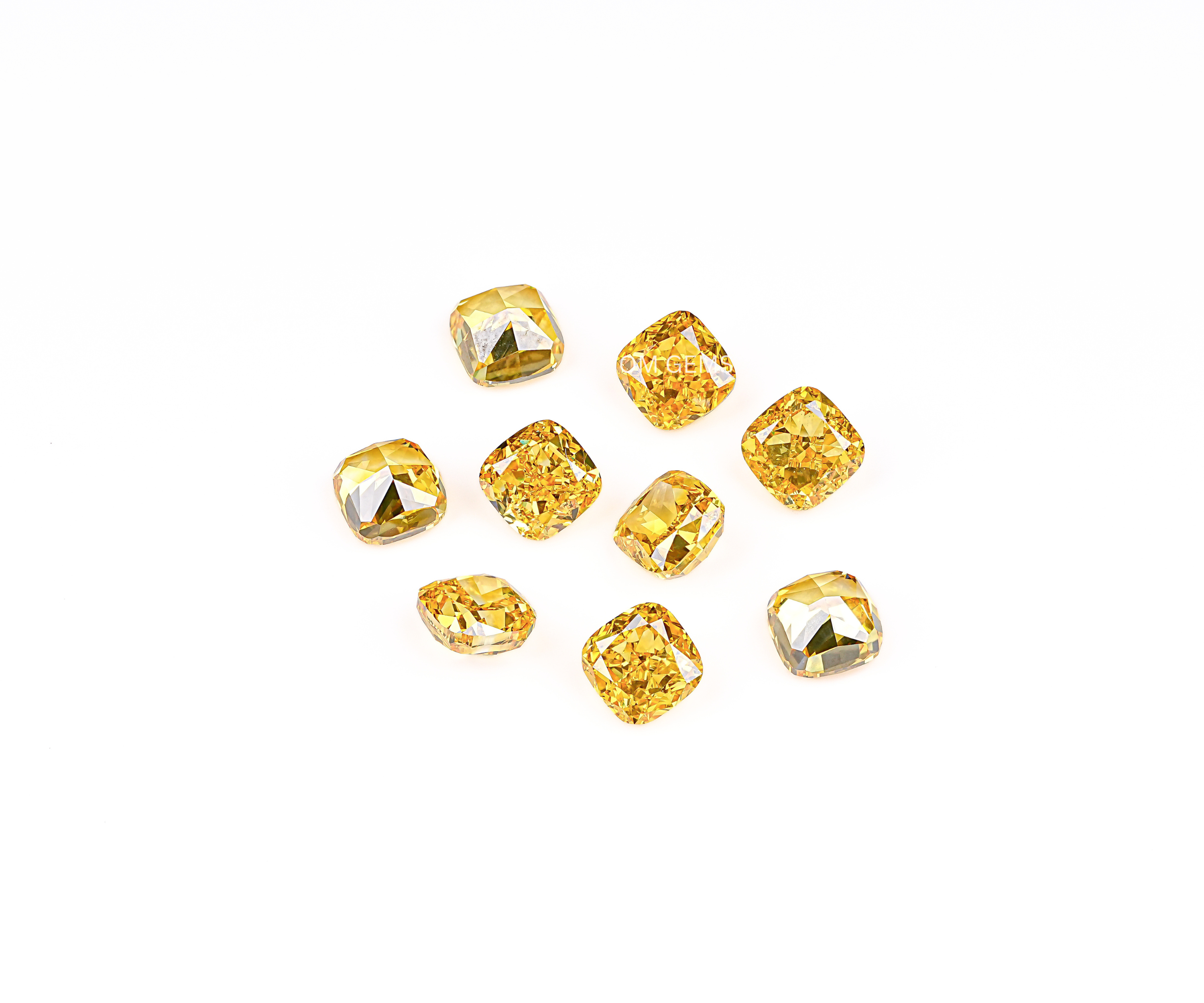 Yellow cushion Lab Grown Diamond