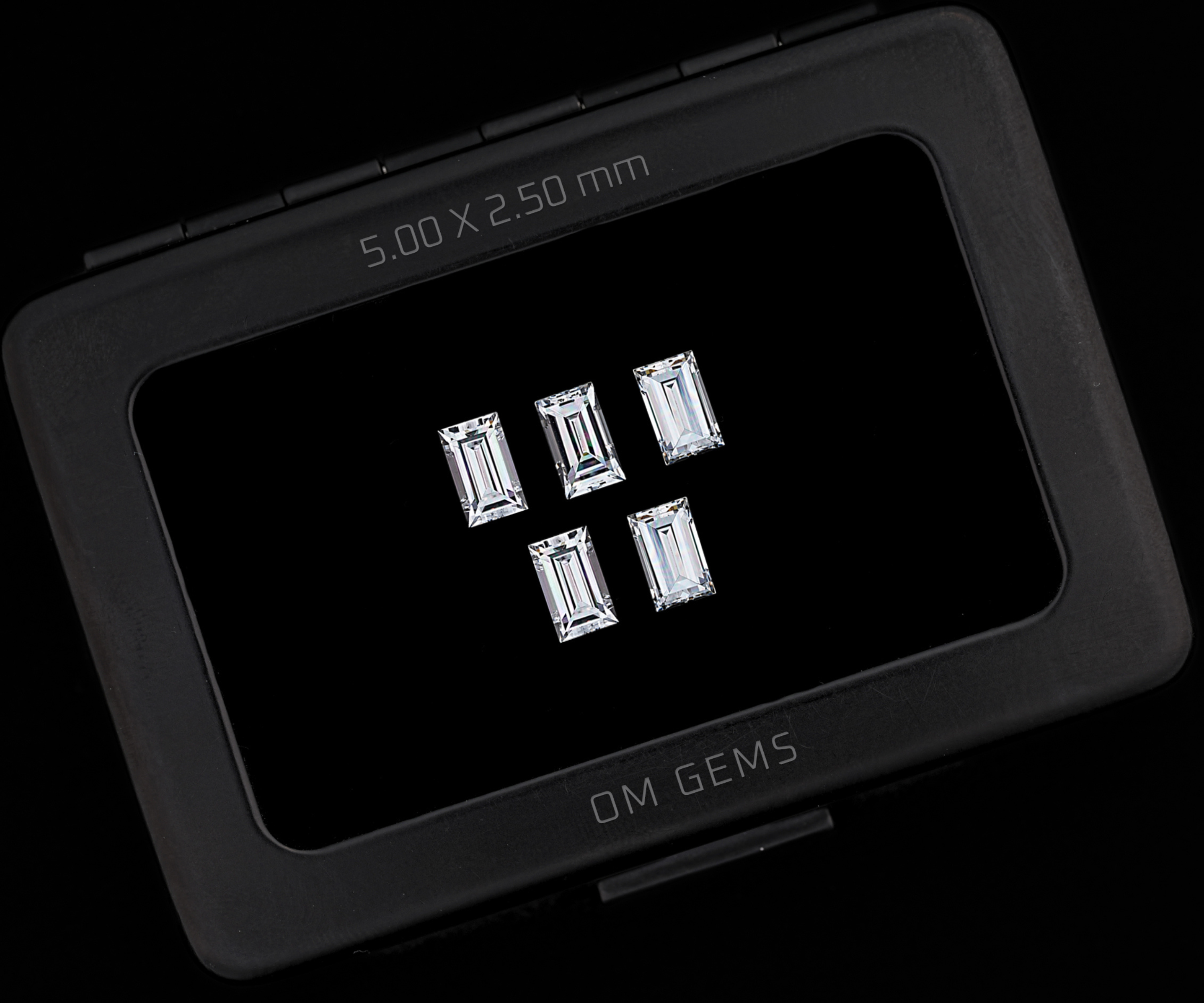 5.0 X 2.5 MM Lab Grown Baguette Cut Loose Diamonds