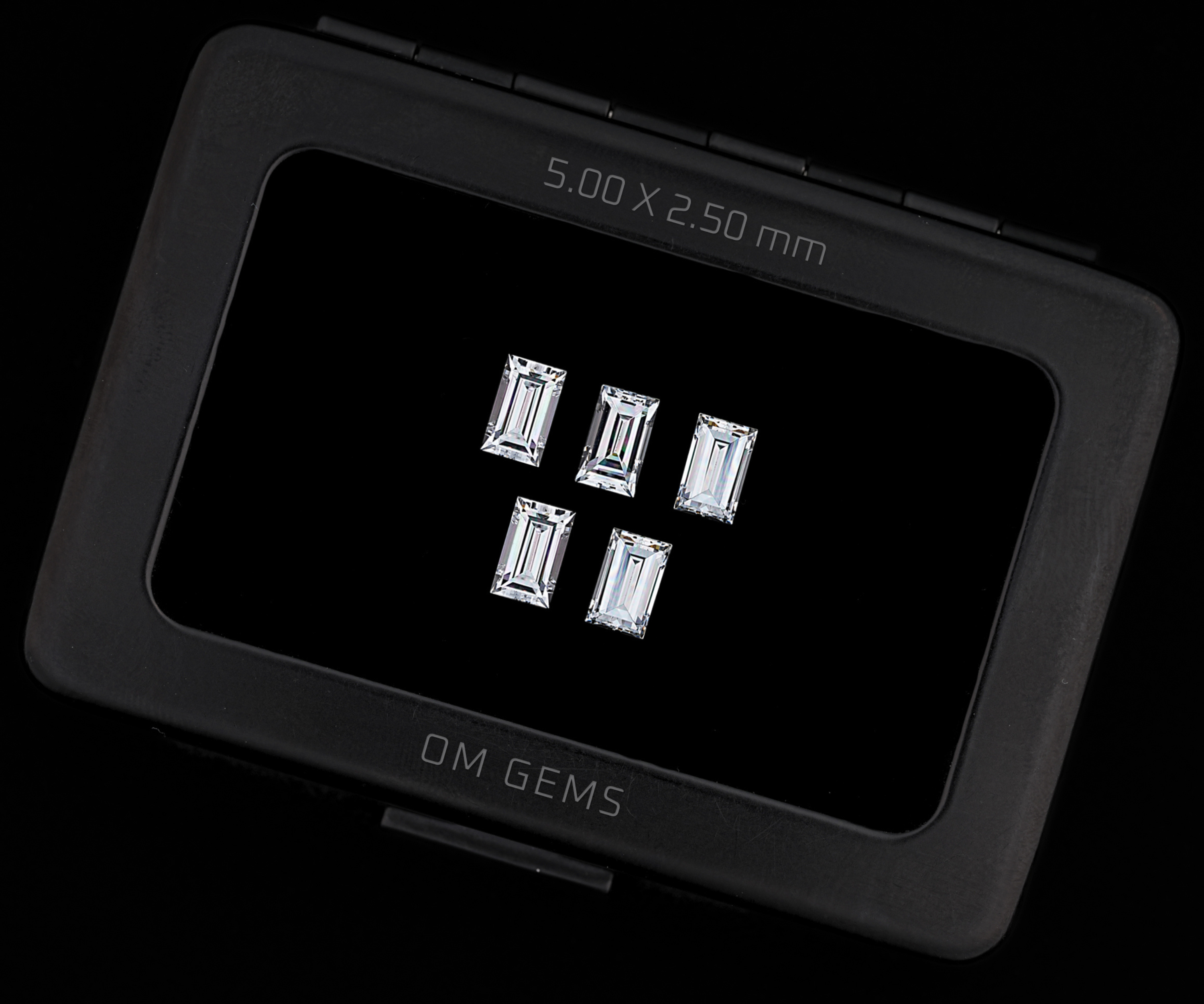 5.0 X 2.5 MM Lab Grown Baguette Cut Loose Diamonds
