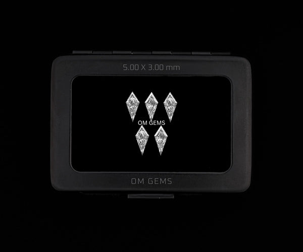 5.00X3.00mm Kite Melee Loose Lab Grown CVD Diamond DEF Color VS Clarity