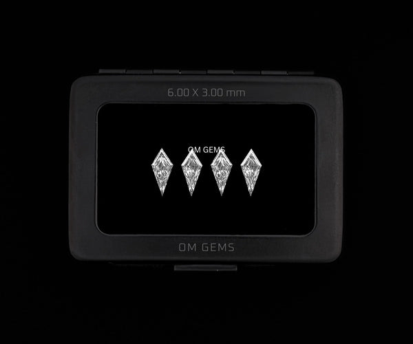 6.00X3.00mm Kite Melee Loose Lab Grown CVD Diamond DEF Color VS Clarity