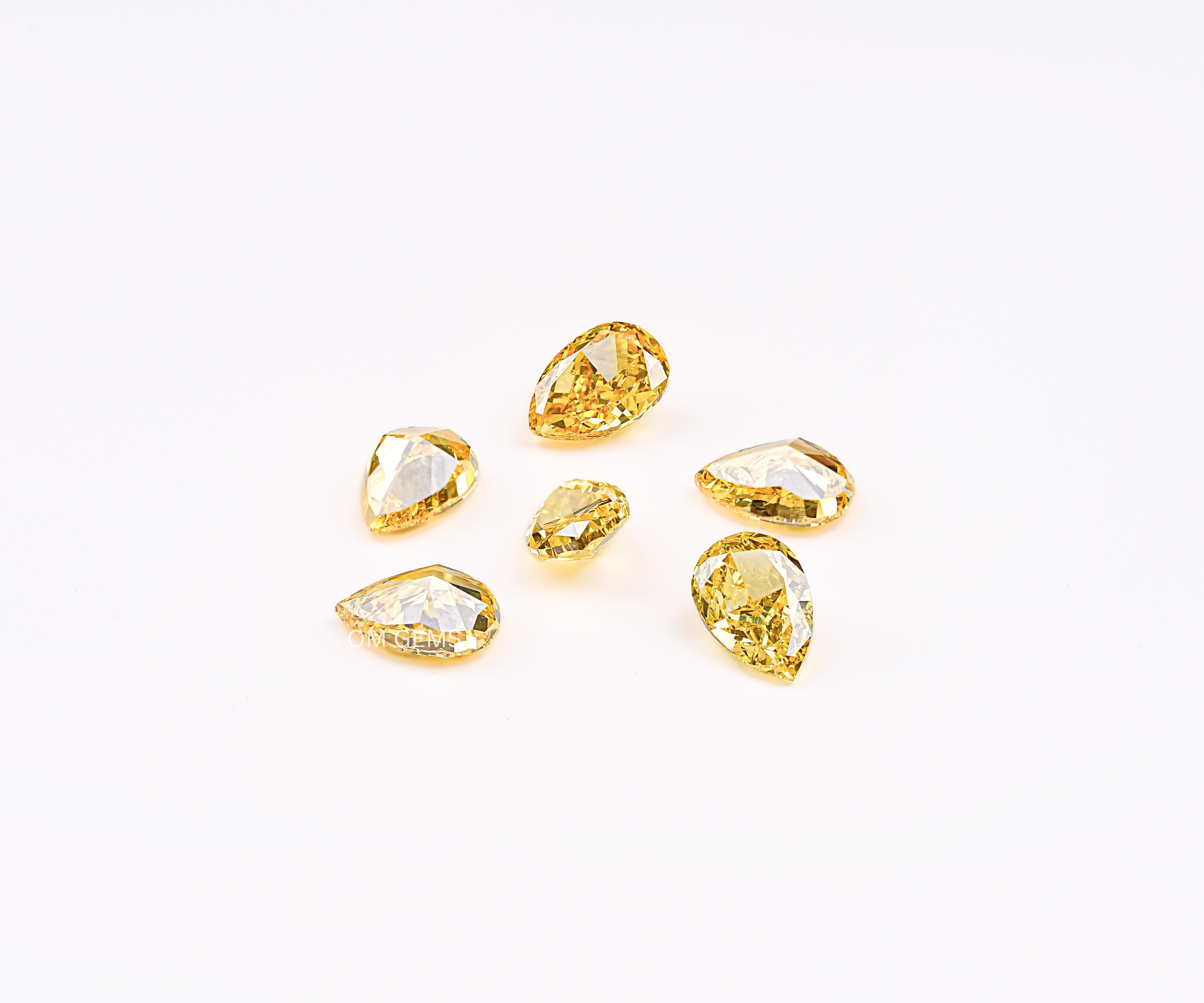 7.00X4.50 MM 6 Yellow Pear Lab Grown Diamond