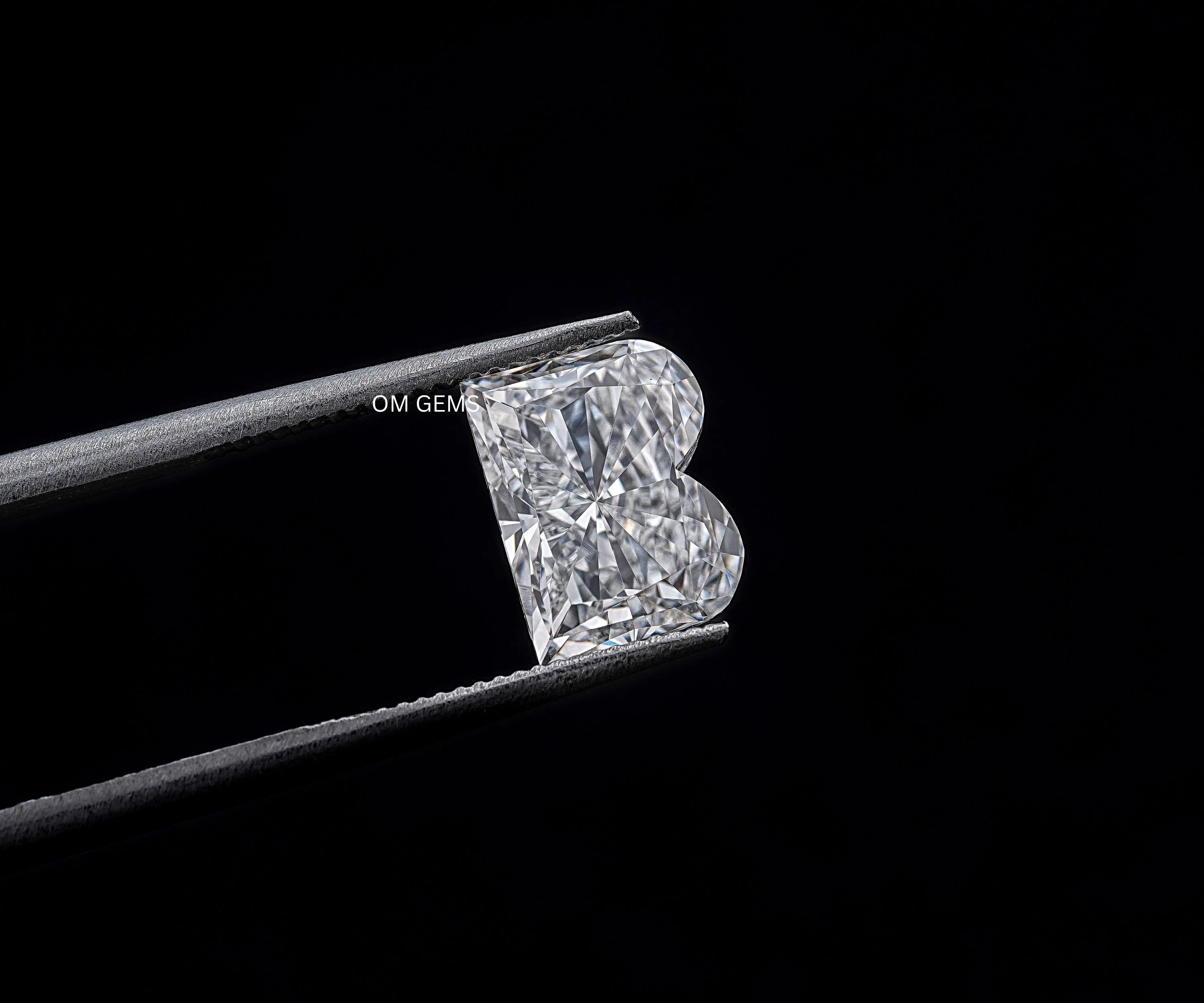 B Shaped Alphabet Lab Grown Diamond