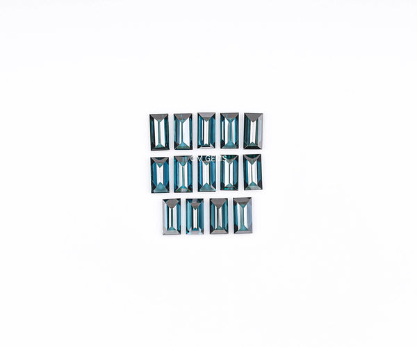 4.00mm Baguette Melee Loose Lab Grown CVD Diamond Fancy Blue Color VS VVS Clarity