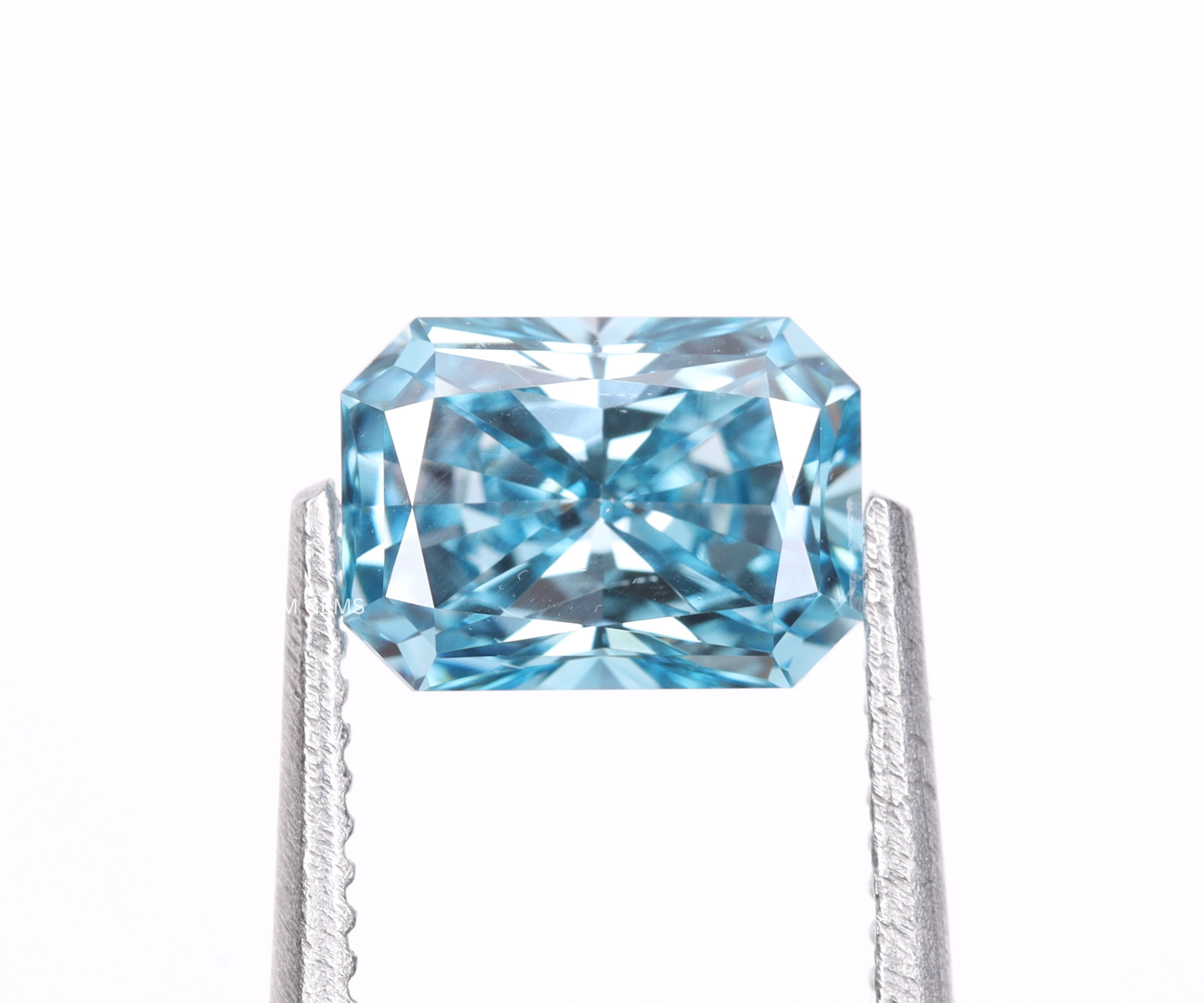 Fancy Blue Radiant Cut Lab Grown Diamond