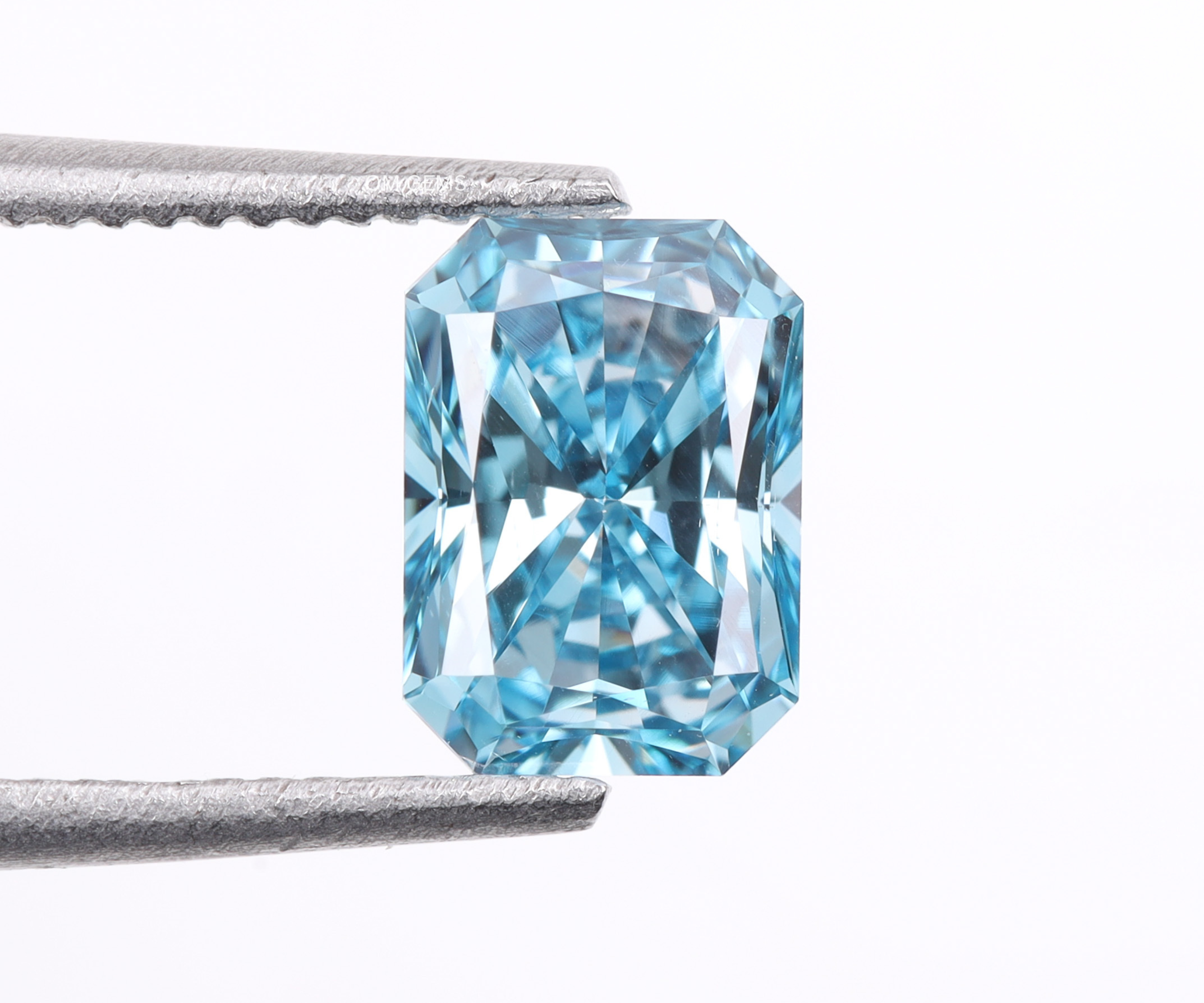 Lab Grown Princess Cut Blue Diamond