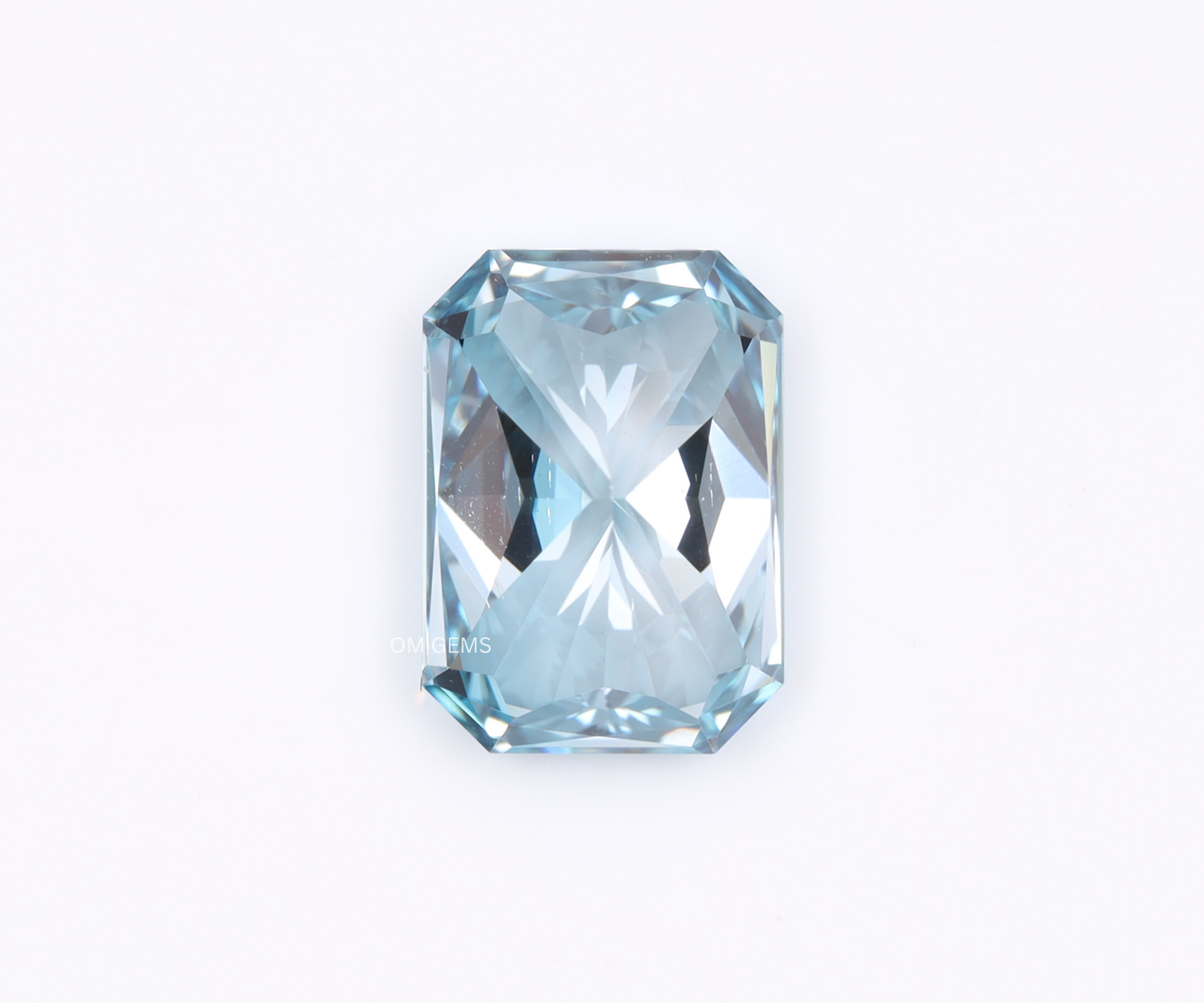 Lab Grown Blue Color Radiant Cut Diamond
