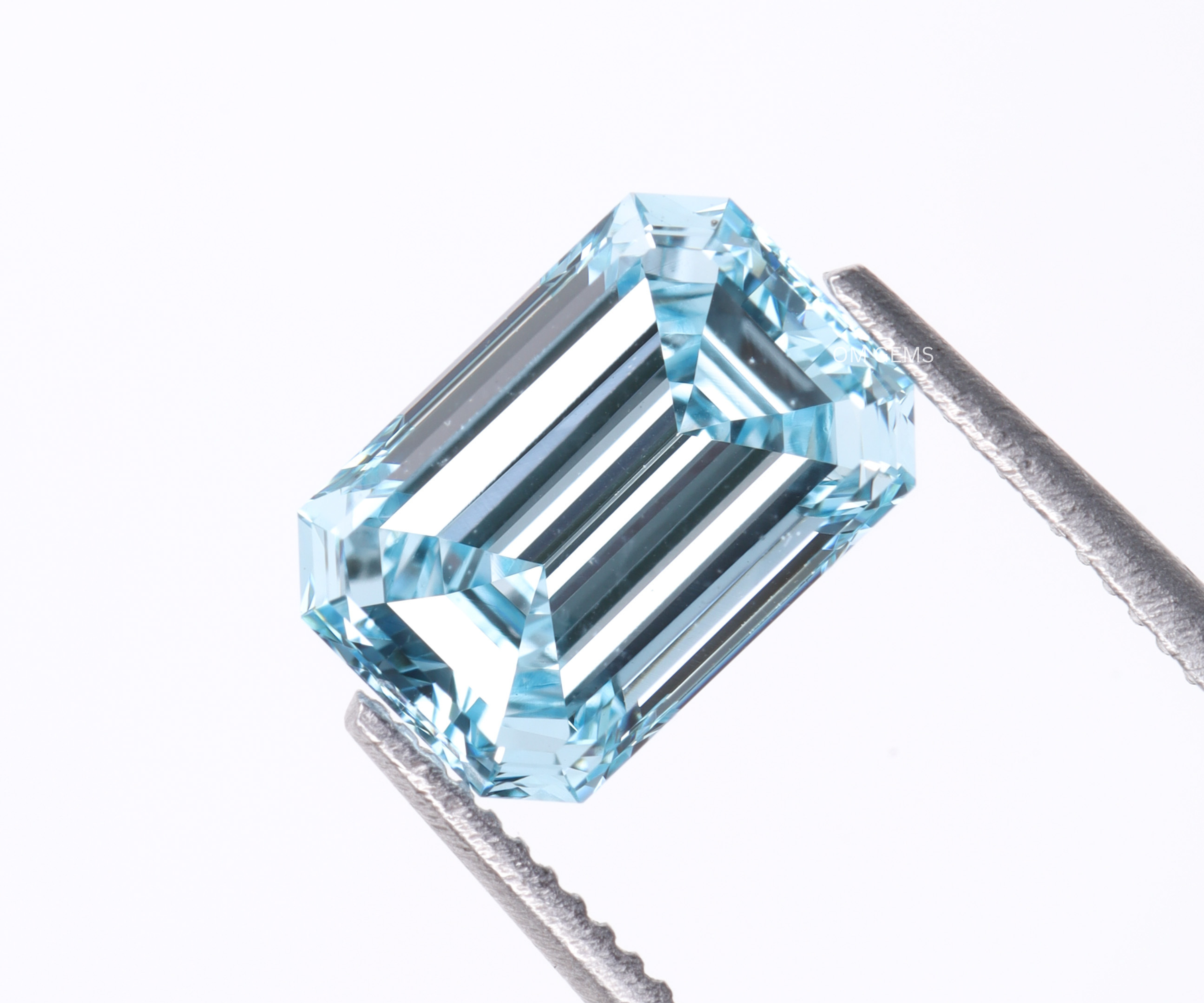 1.24 CT Emerald Cut Blue Lab Grown Diamond