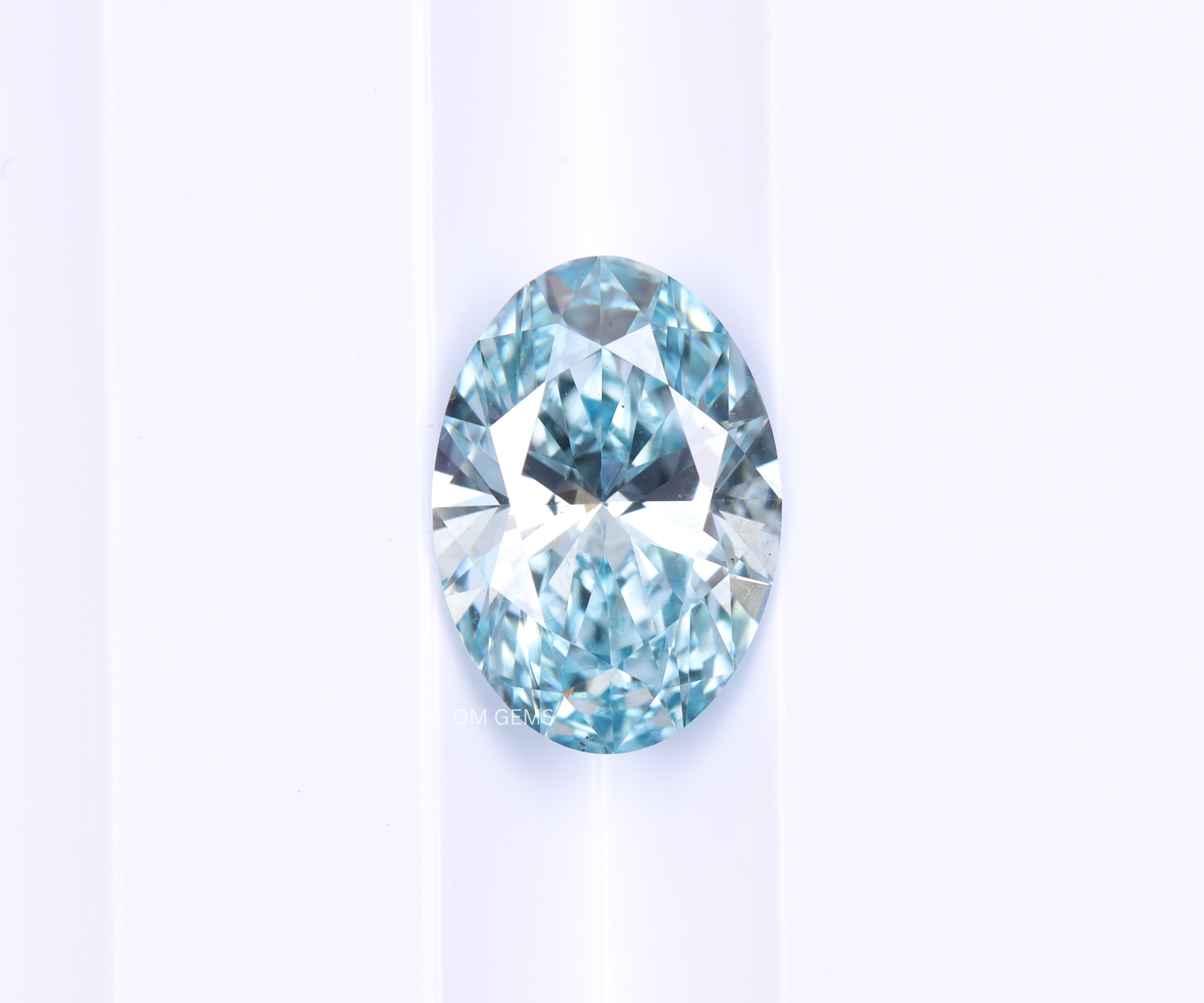 2.00 CT Blue Oval Lab Grown Diamond