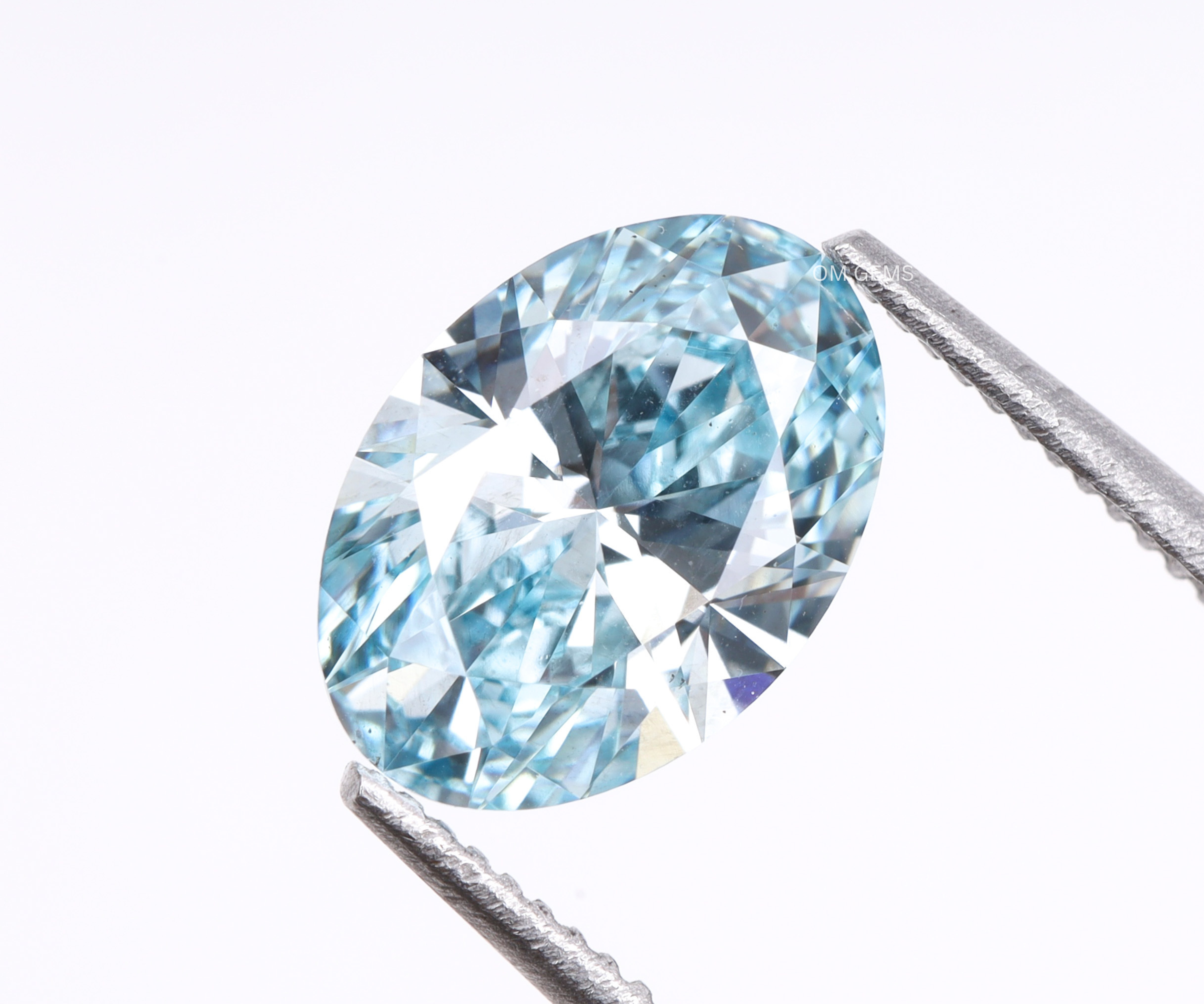 Blue Oval Lab Grown Diamond