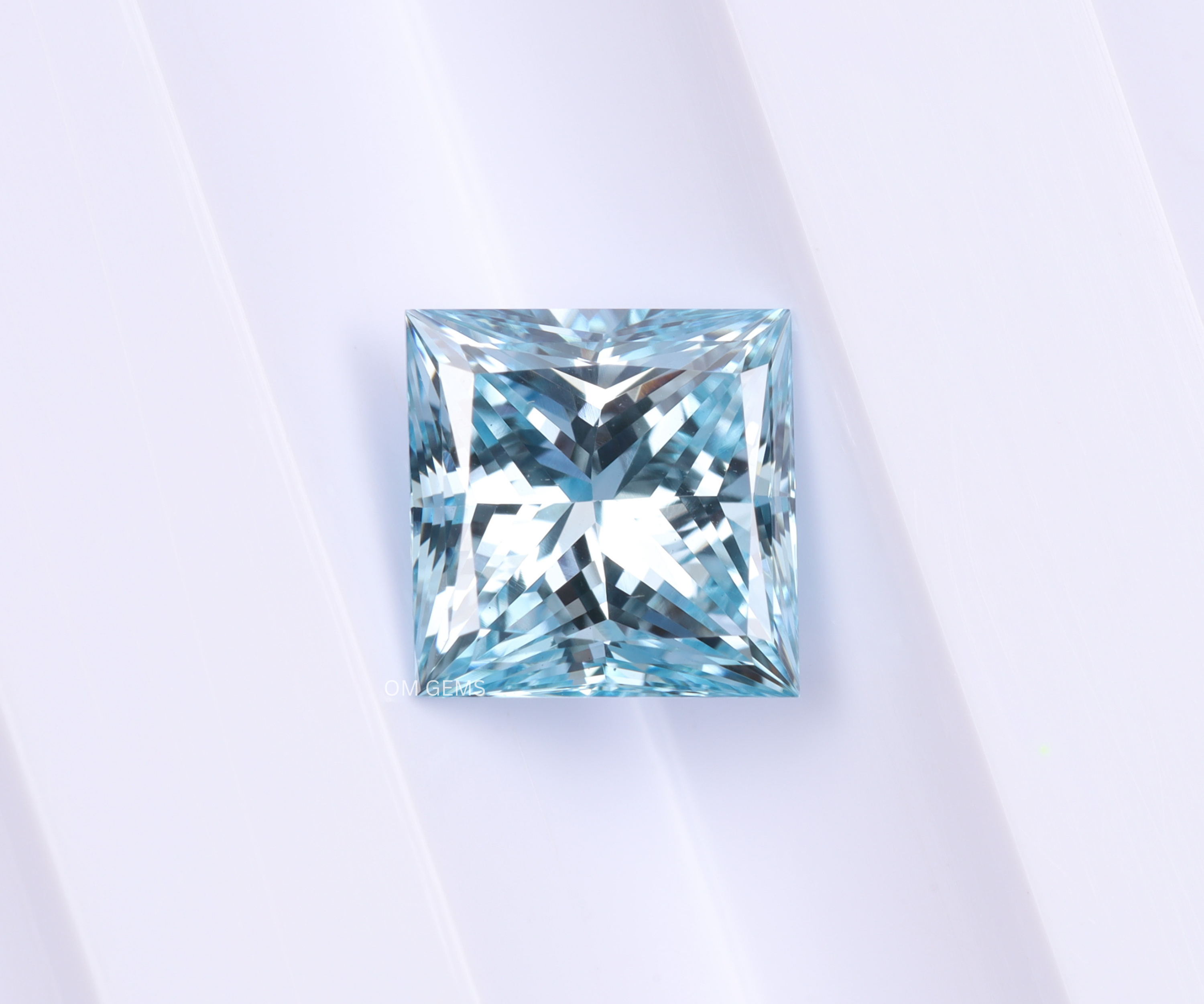 1.01 CT Blue Princess Cut Lab Grown Diamond