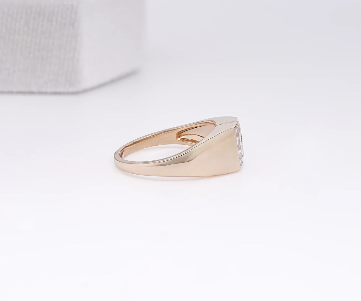 Signet K-Shaped Lab Grown Diamond Anniversary Ring