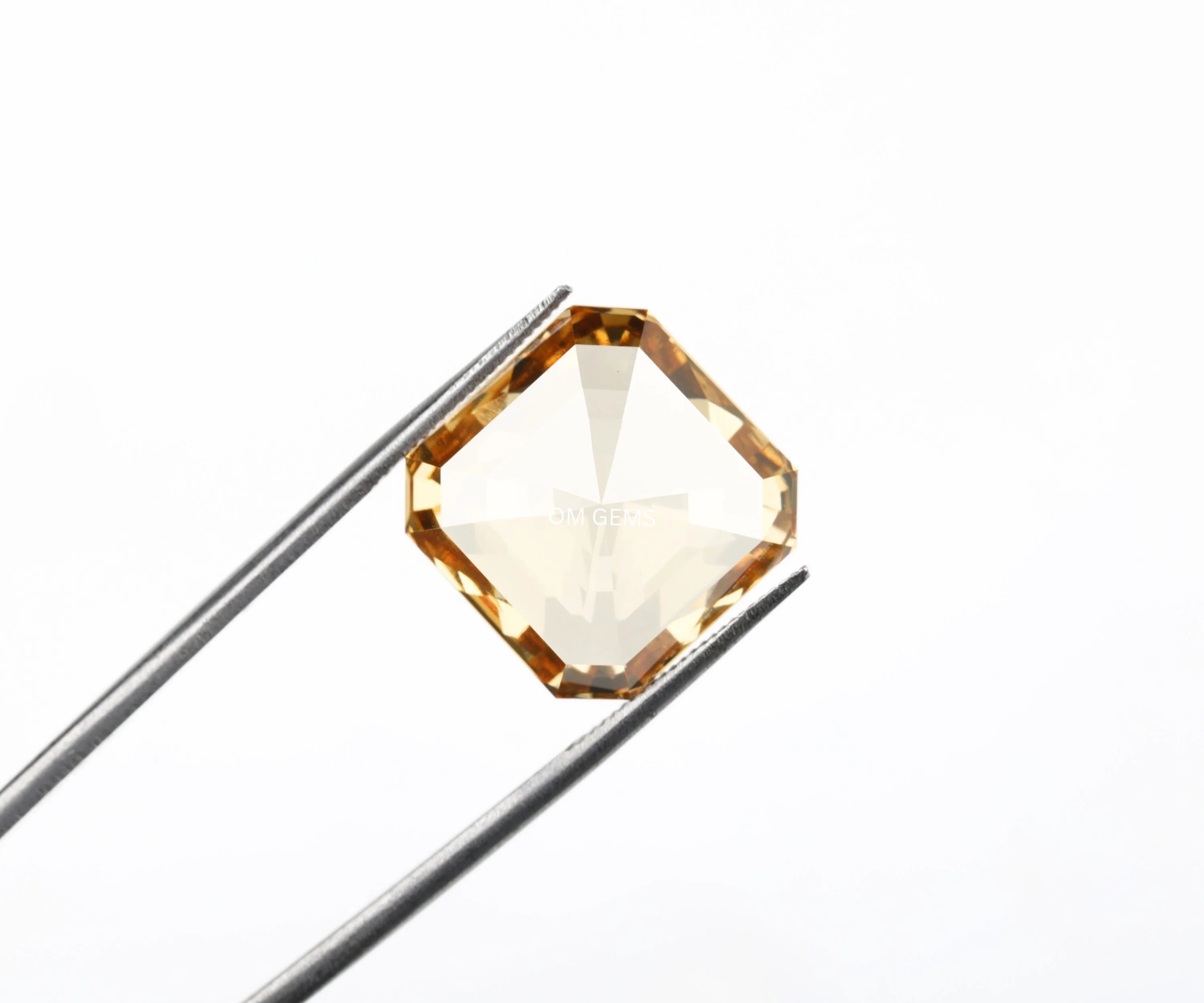 Champagne Asscher Cut Lab Diamond Loose