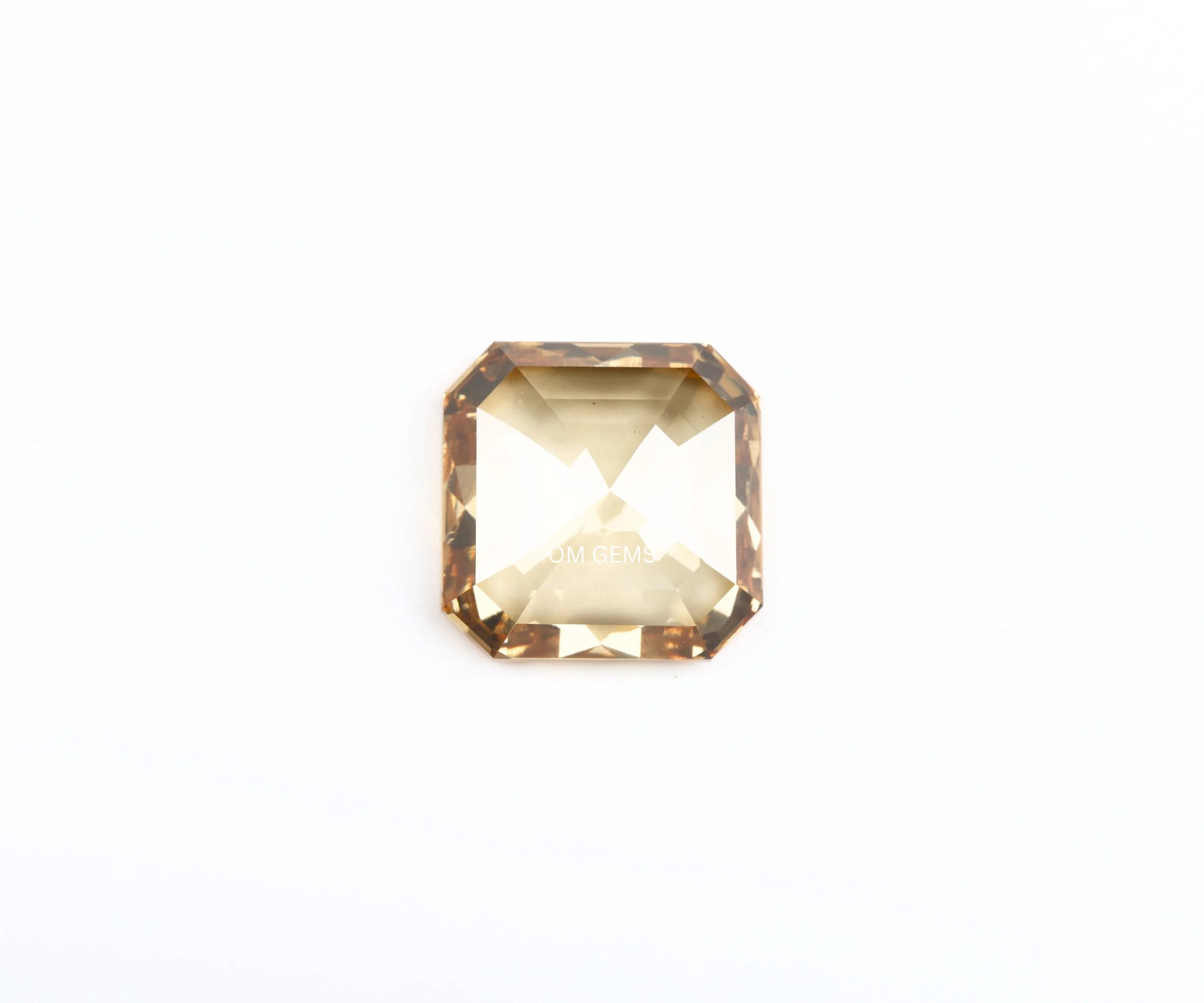Champagne Asscher Cut Lab Diamond Loose
