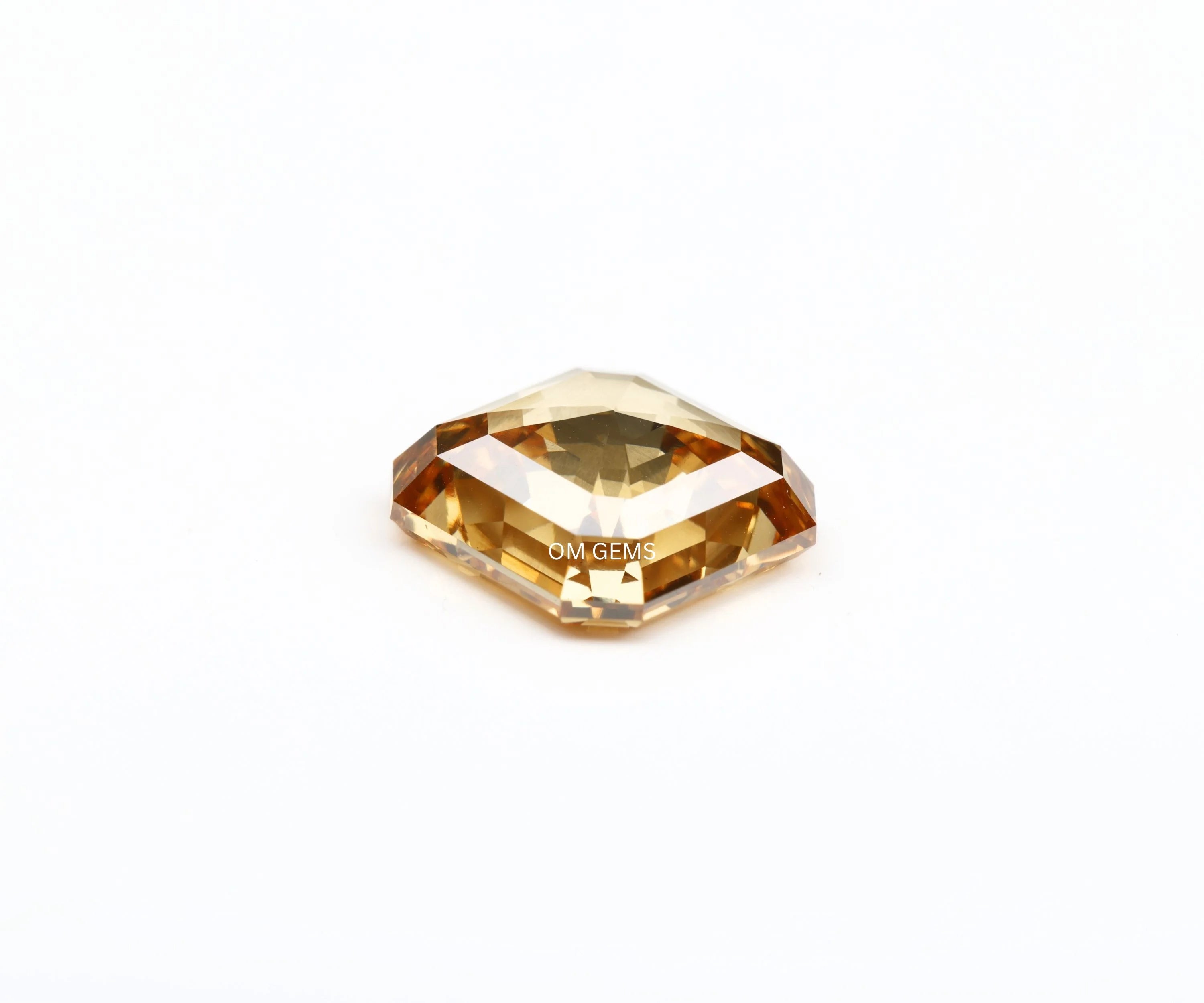 Champagne Asscher Cut Lab Diamond Loose