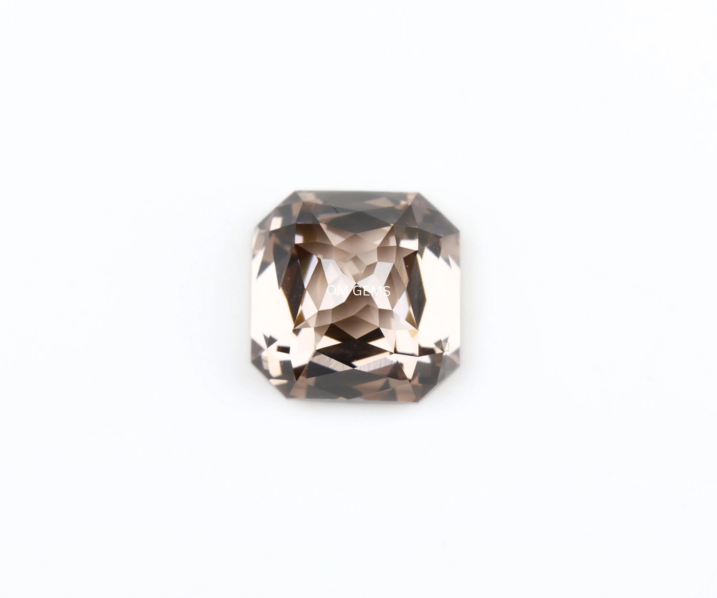 Champagne Asscher Cut Lab Grown Diamond