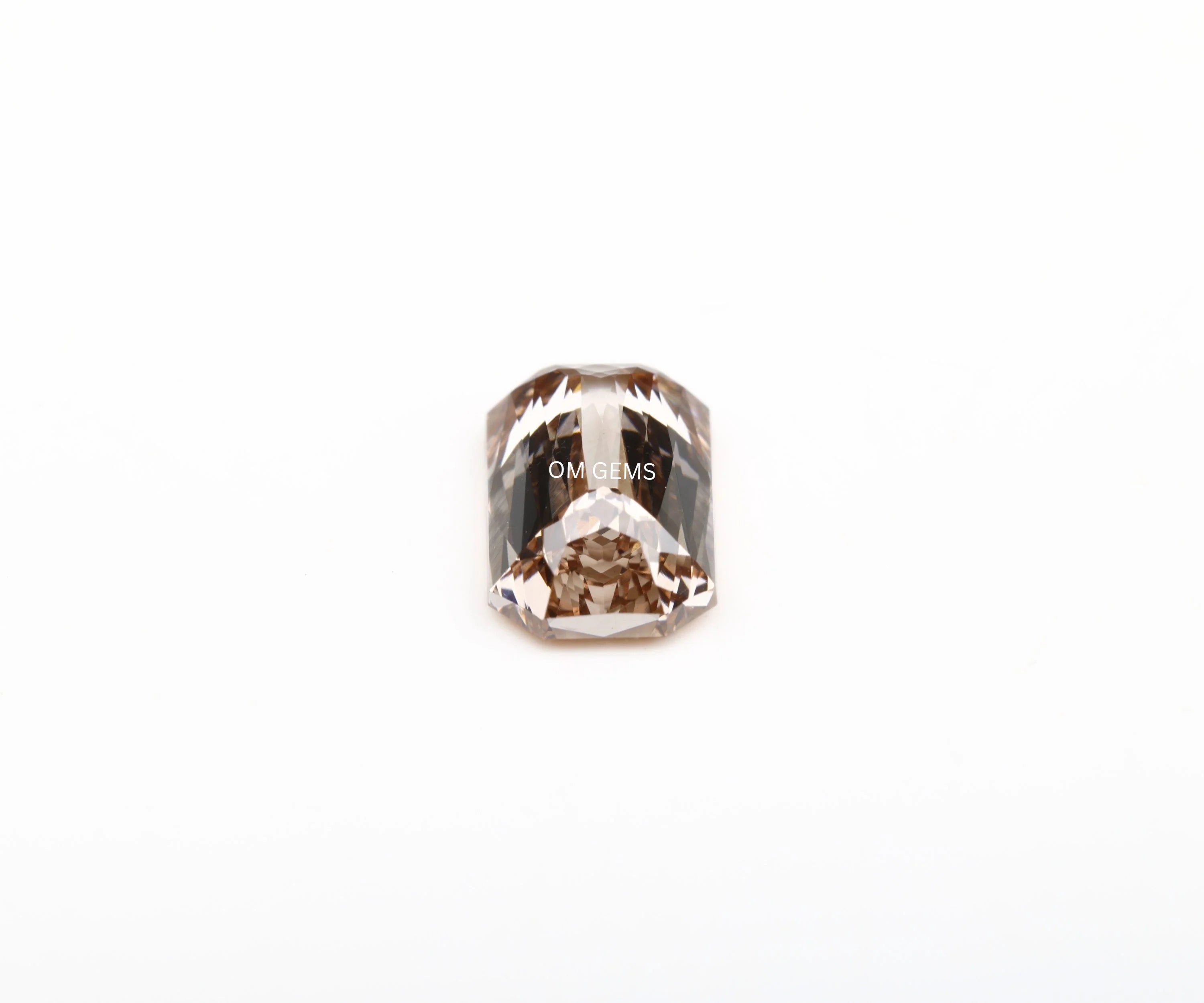Champagne Emerald Cut Lab Grown Diamond