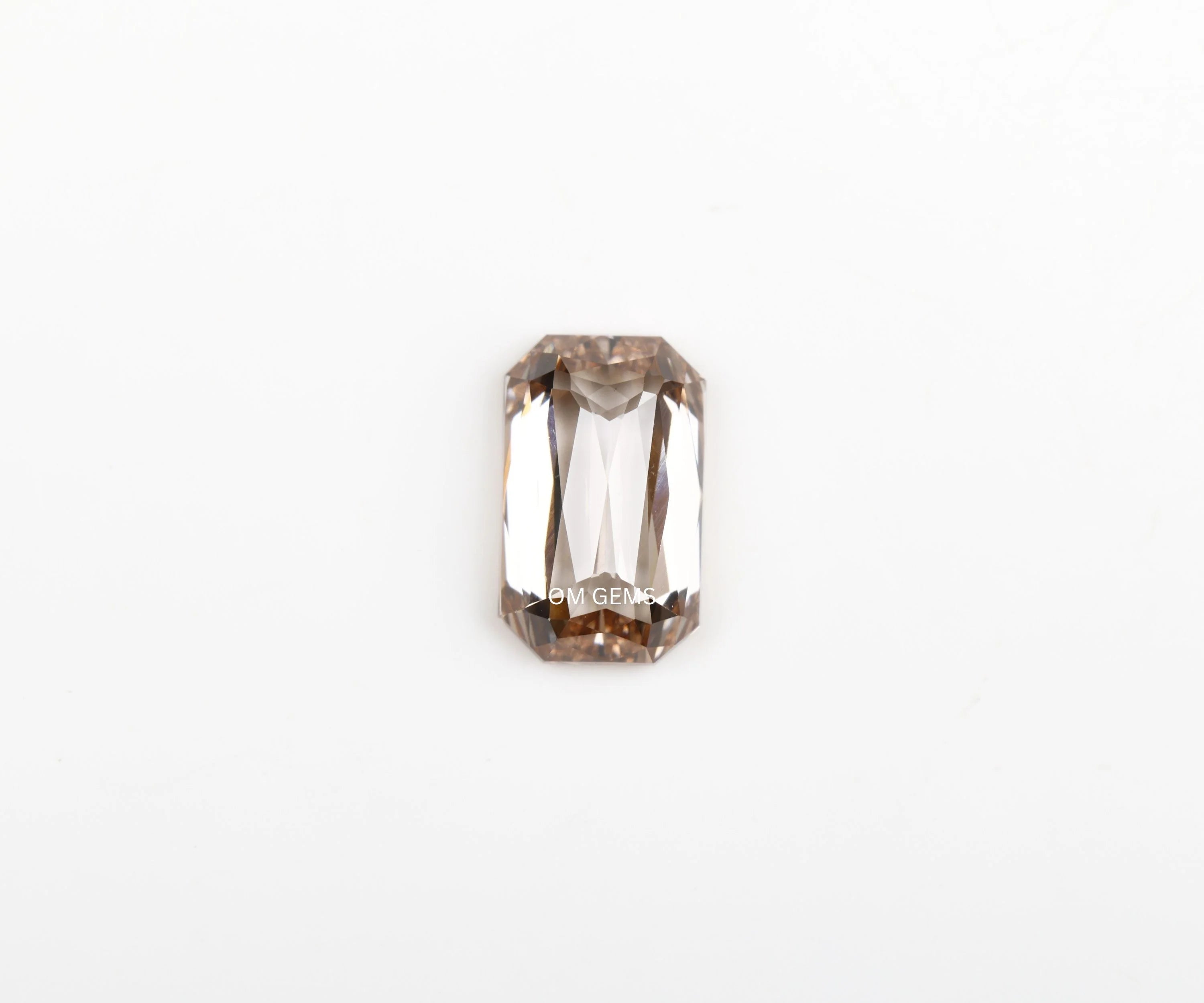 Champagne Emerald Cut Lab Grown Diamond