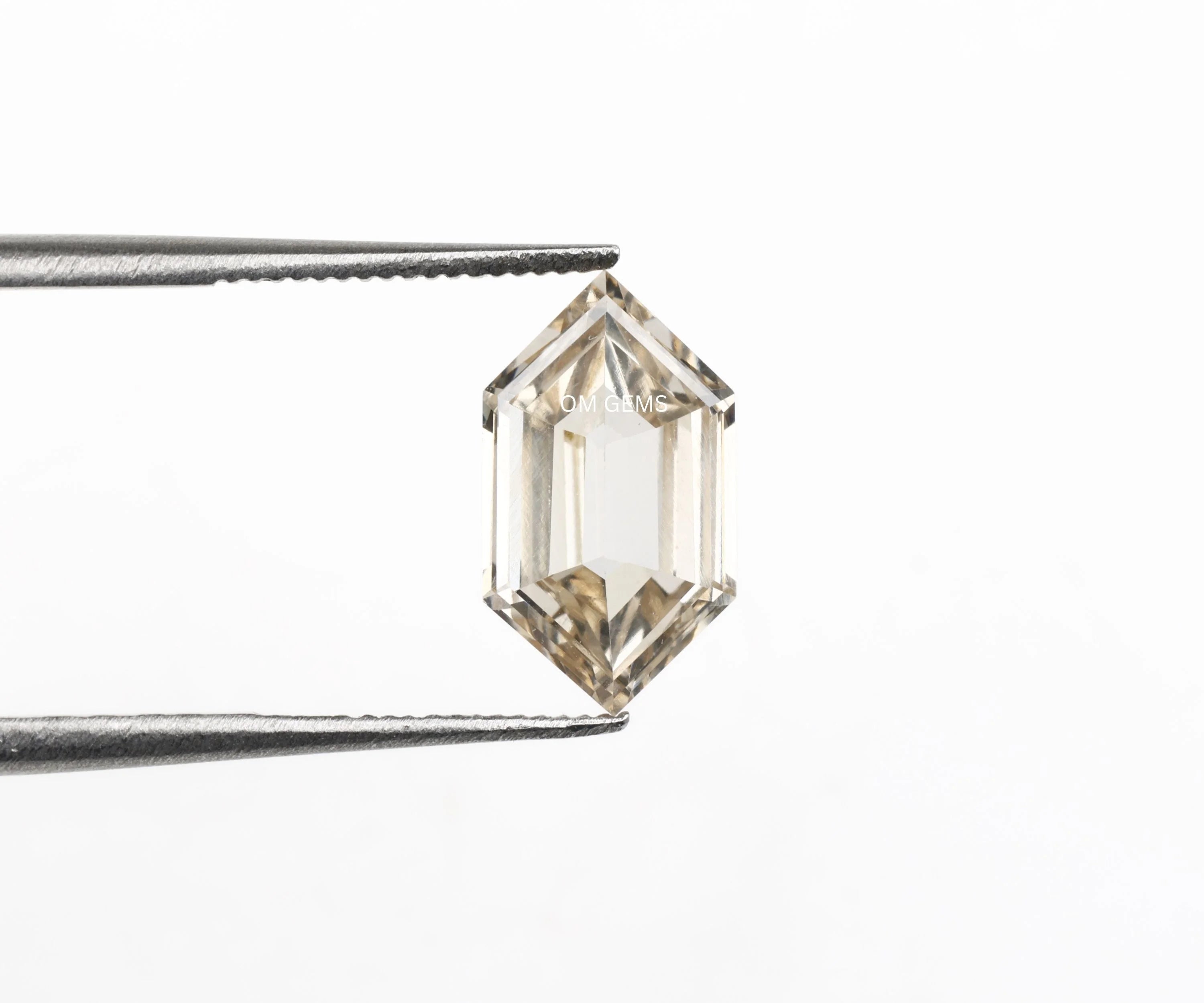 Champagne Hexagon Cut Lab Grown Diamond
