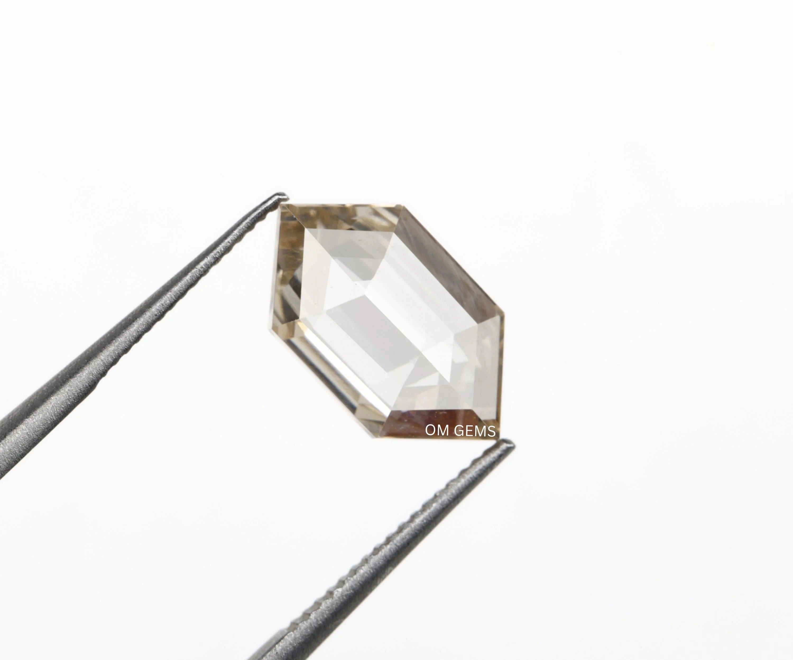 Champagne Hexagon Cut Lab Grown Diamond