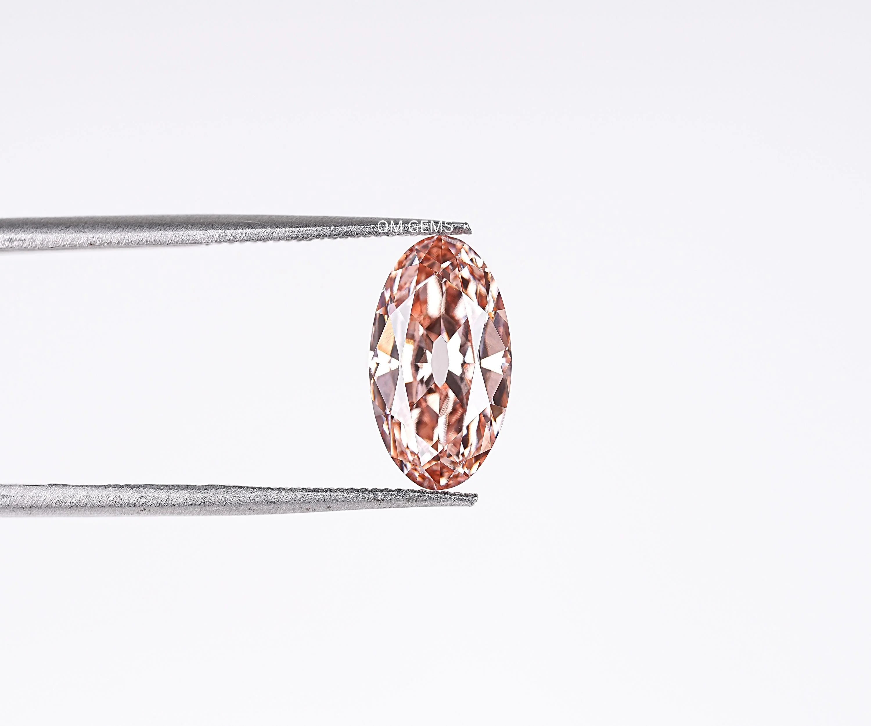 Champagne Old Mine Oval Cut Lab Loose Diamond