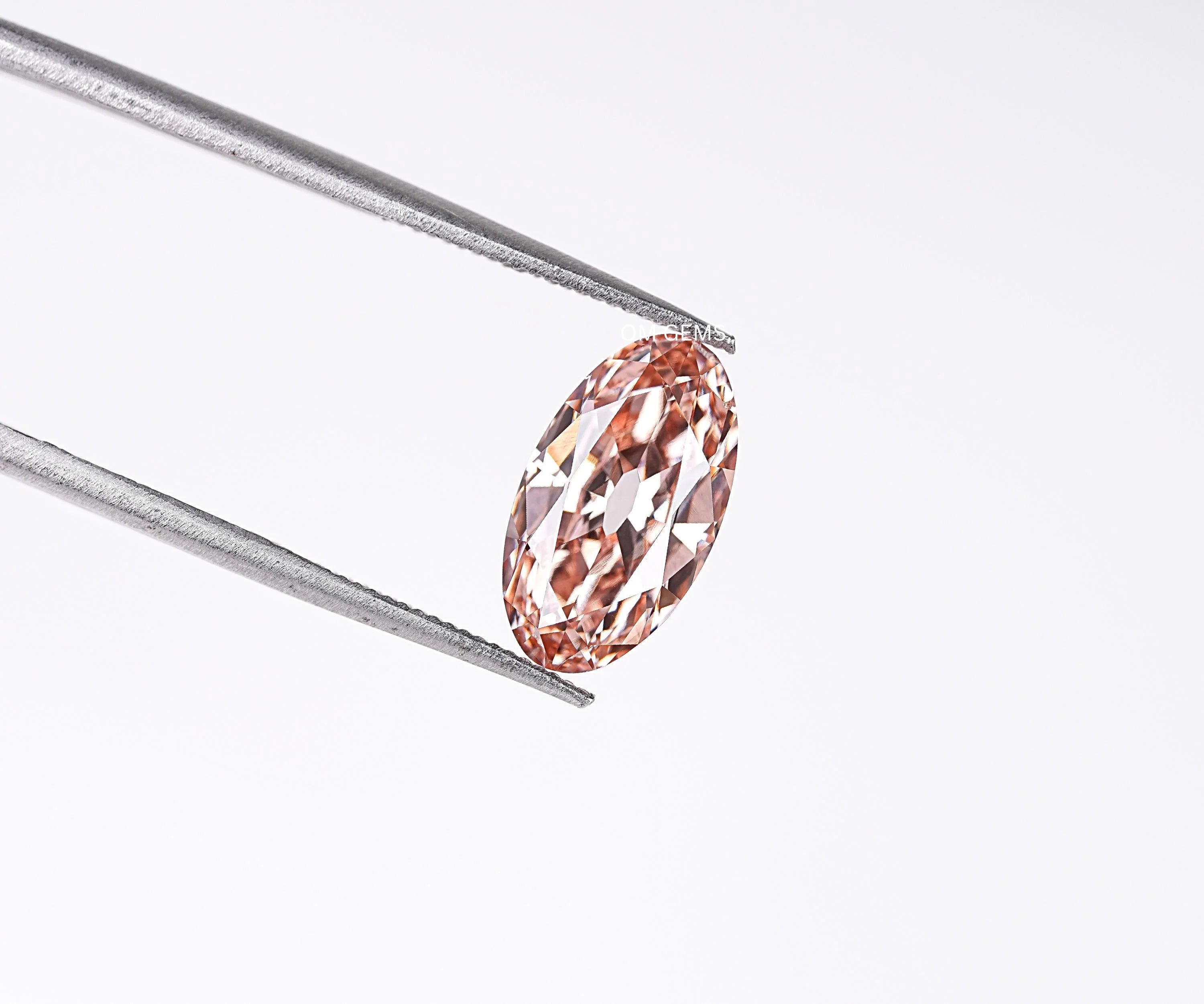 Champagne Old Mine Oval Cut Lab Loose Diamond