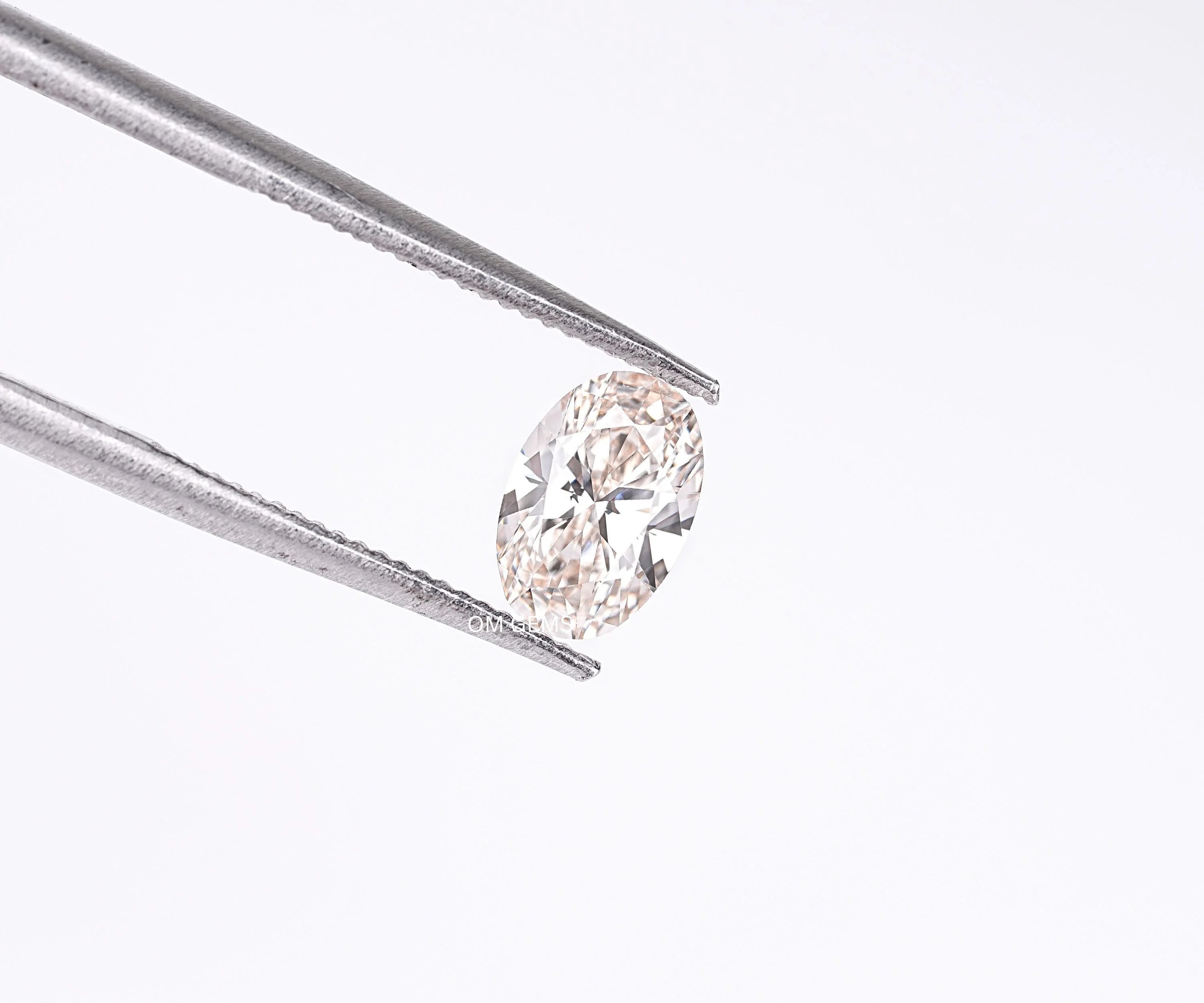 Champagne Oval Cut Lab Grown Diamond Loose