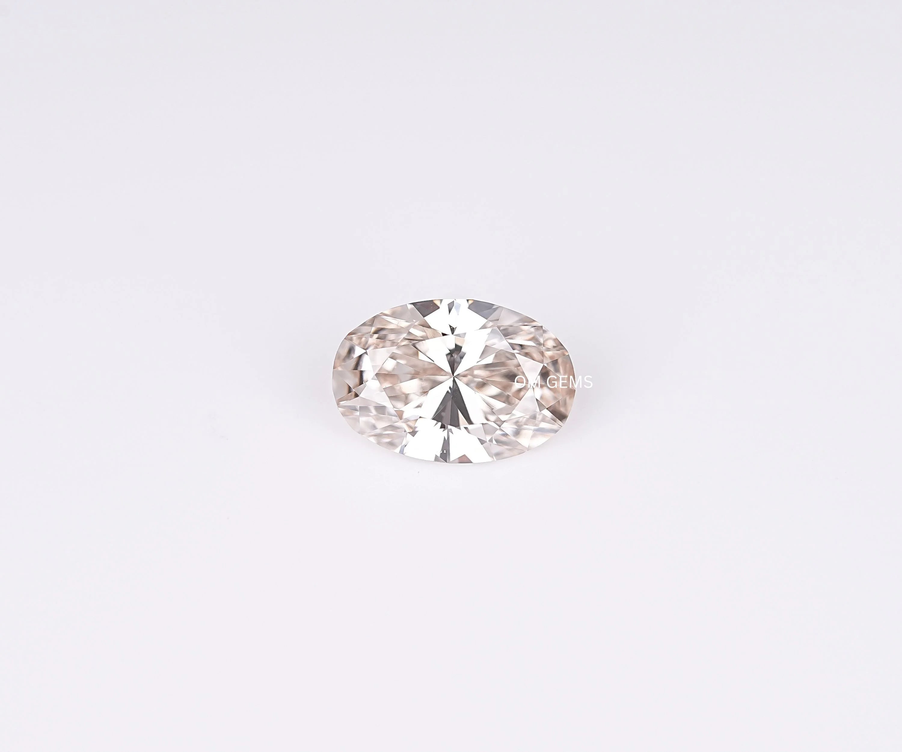 Champagne Oval Cut Lab Grown Diamond Loose