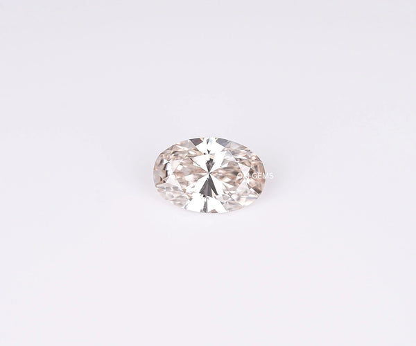 0.41 Carat Oval Cut Lab Grown CVD Diamond Fancy Champagne Color VS1 Clarity