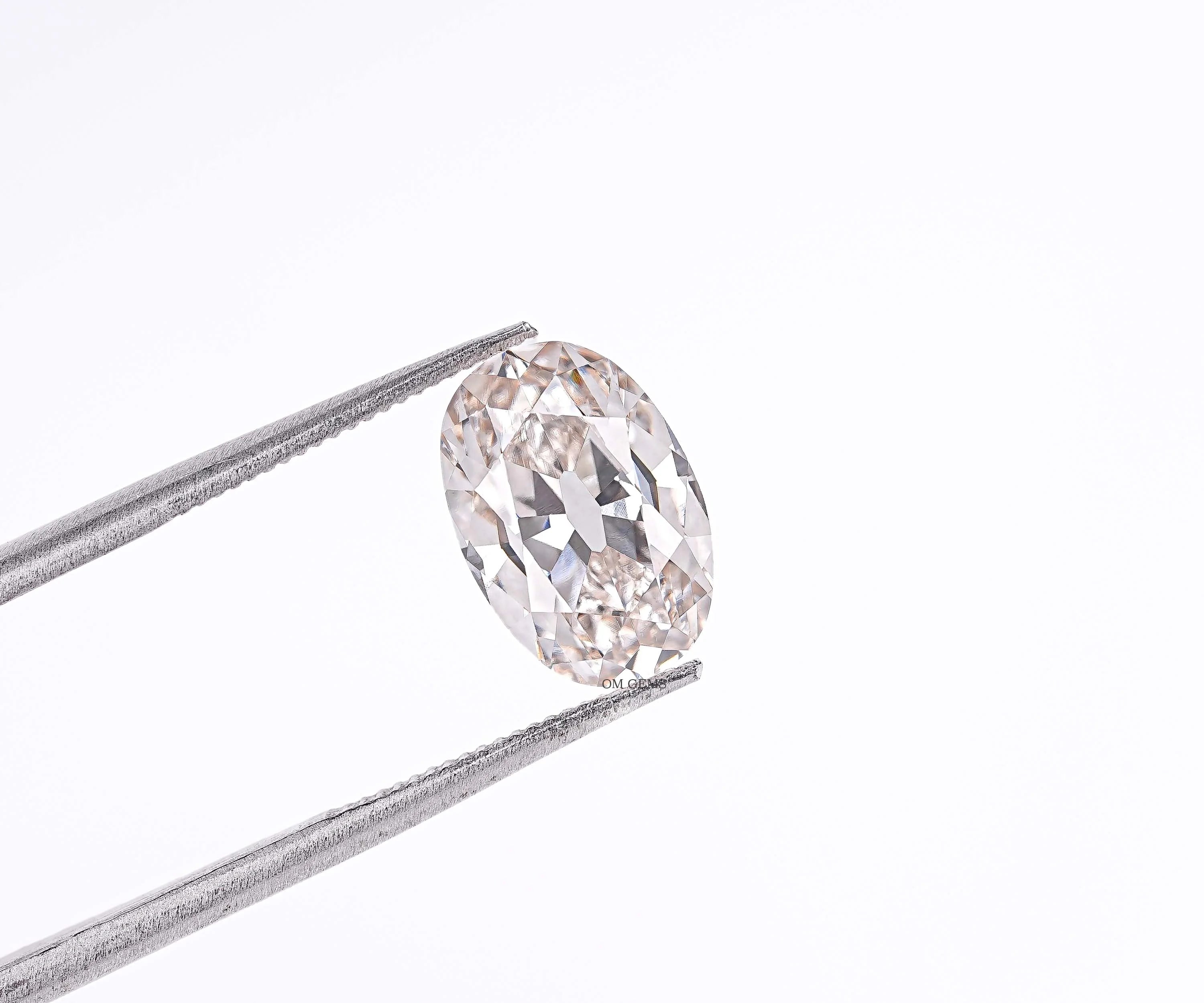 Champagne Old Mine Oval Cut Lab Diamond Loose